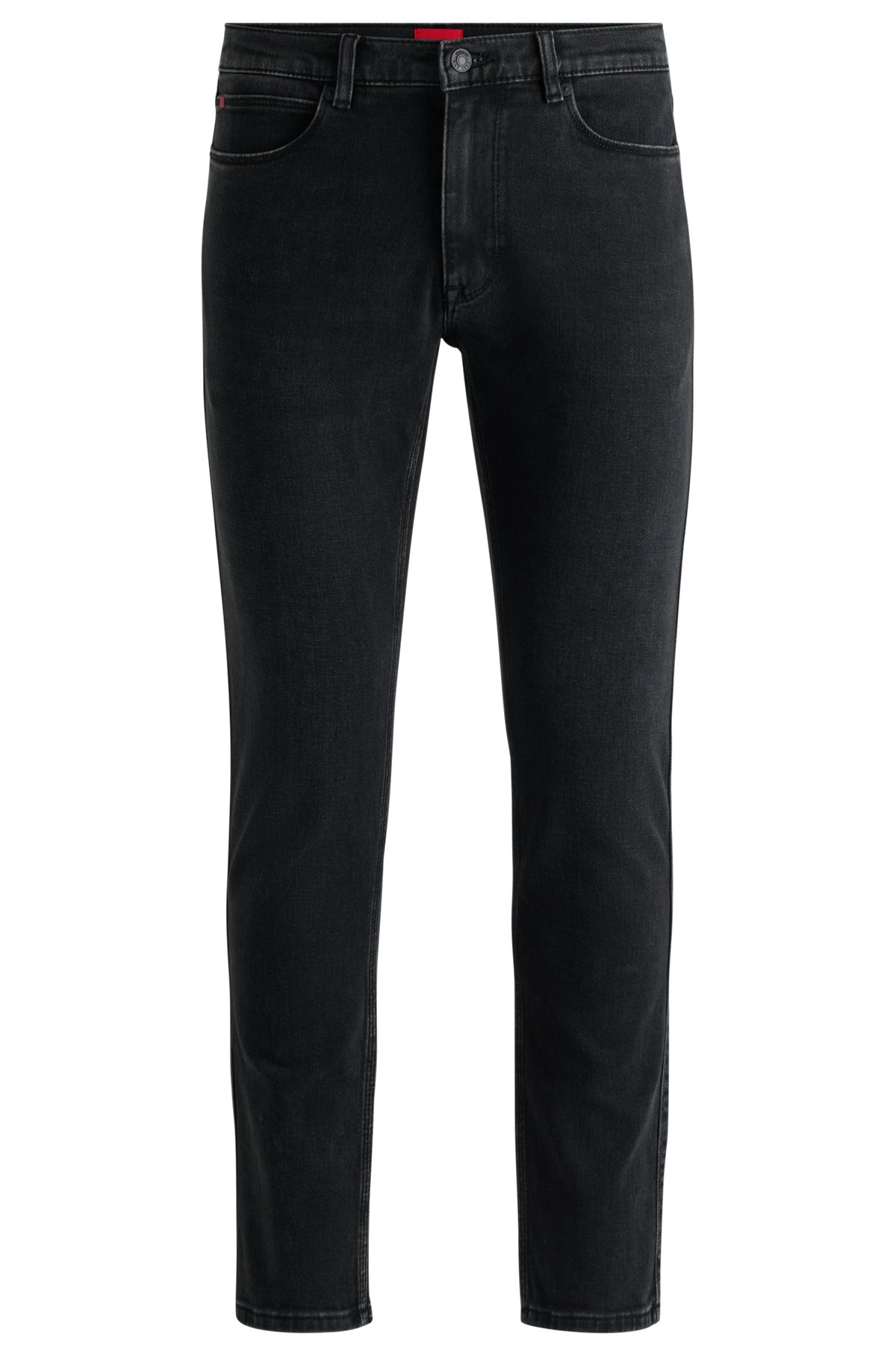 EXTRA-SLIM-FIT JEANS IN BLACK SOFT-TOUCH DENIM - 1