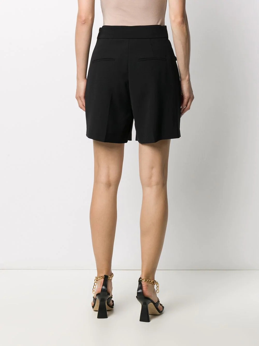 pleat detail tailored shorts - 4