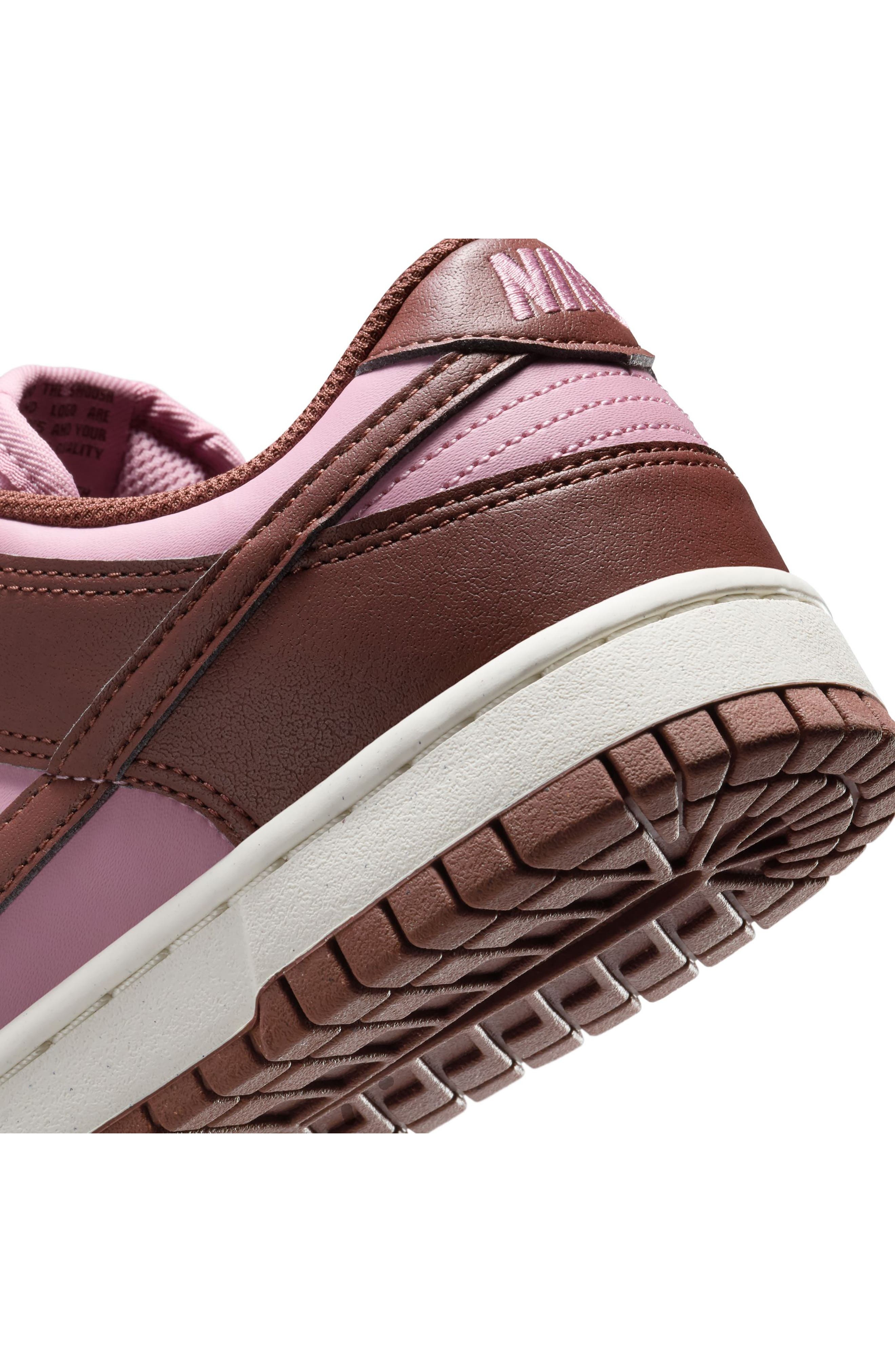 Nike Dunk Low Next Nature Sneaker in White/Pink/Dark Pony at Nordstrom - 8