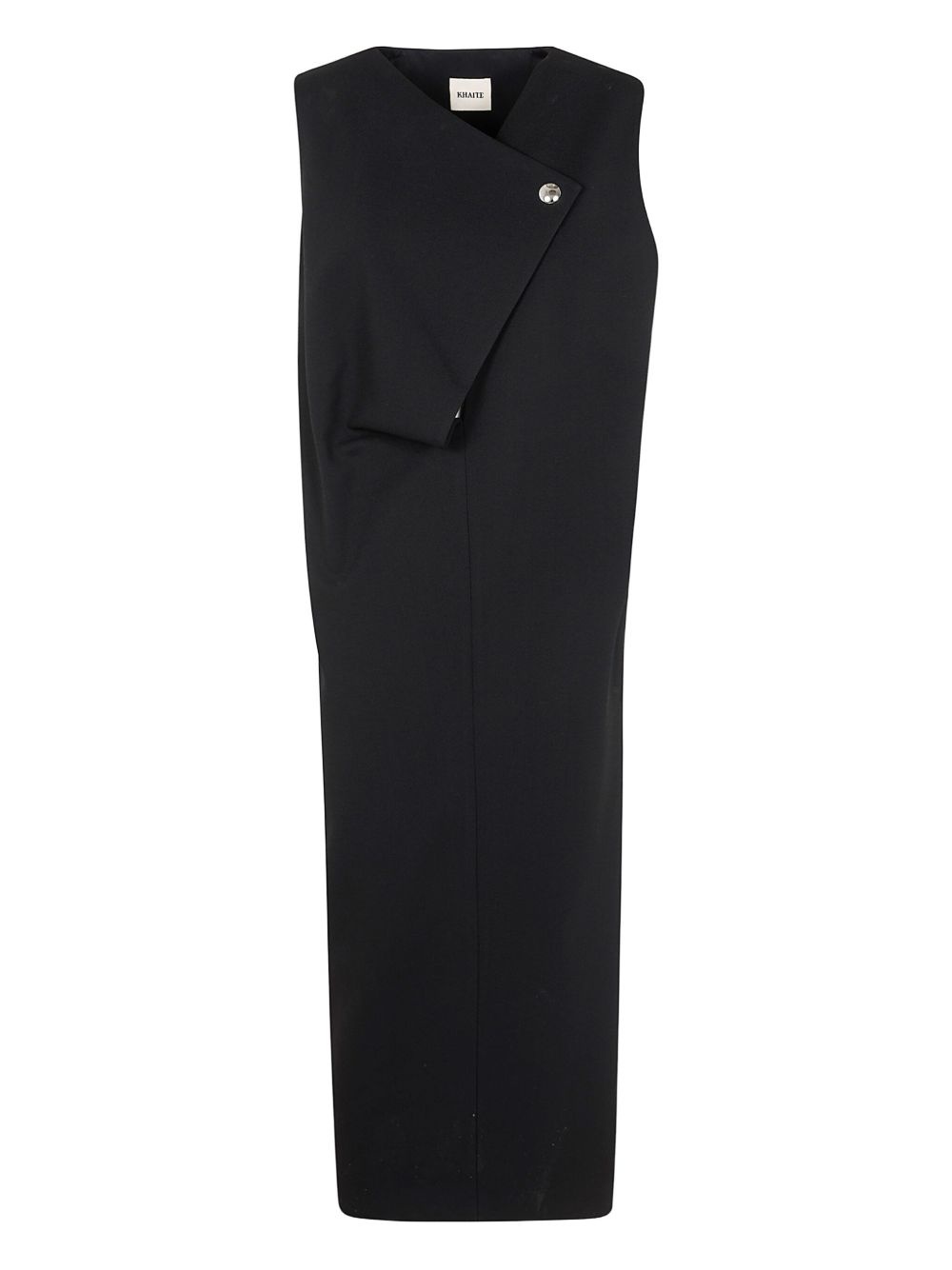 sleeveless asymmetric dress - 1