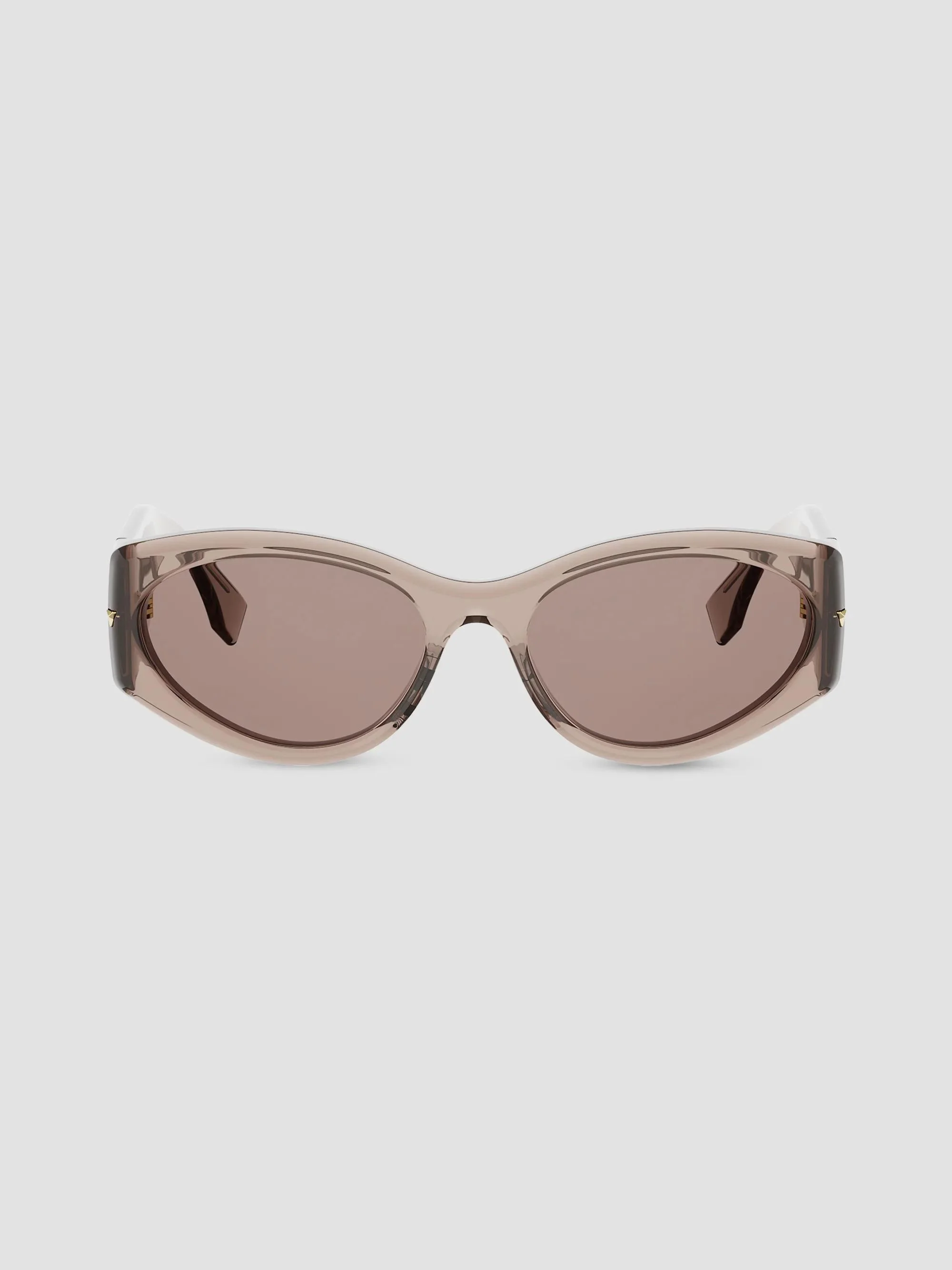Women's Fendi Screen 57MM Oval Sunglasses - Medium Brown - 1