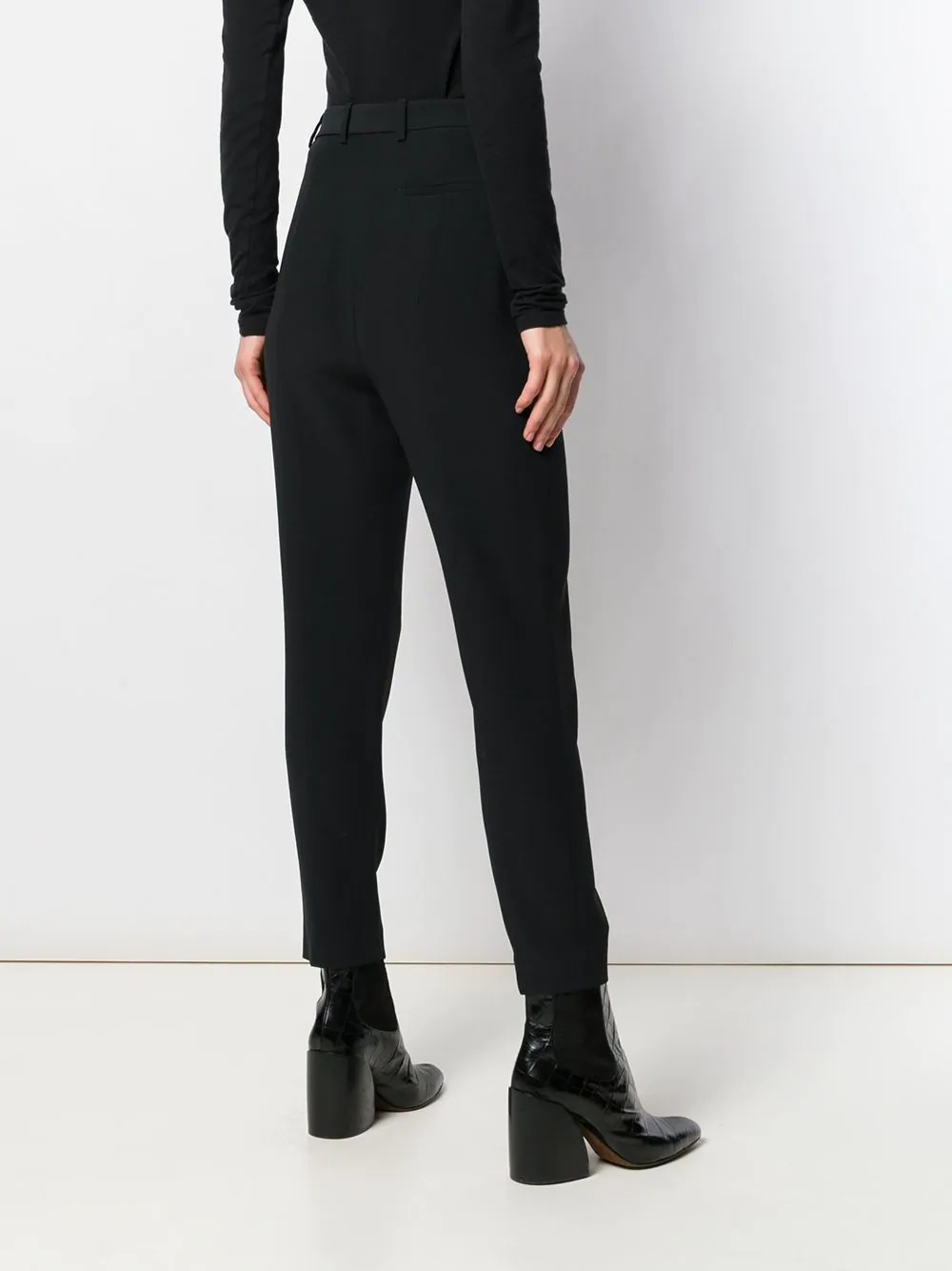 high-waisted tailored trousers - 4