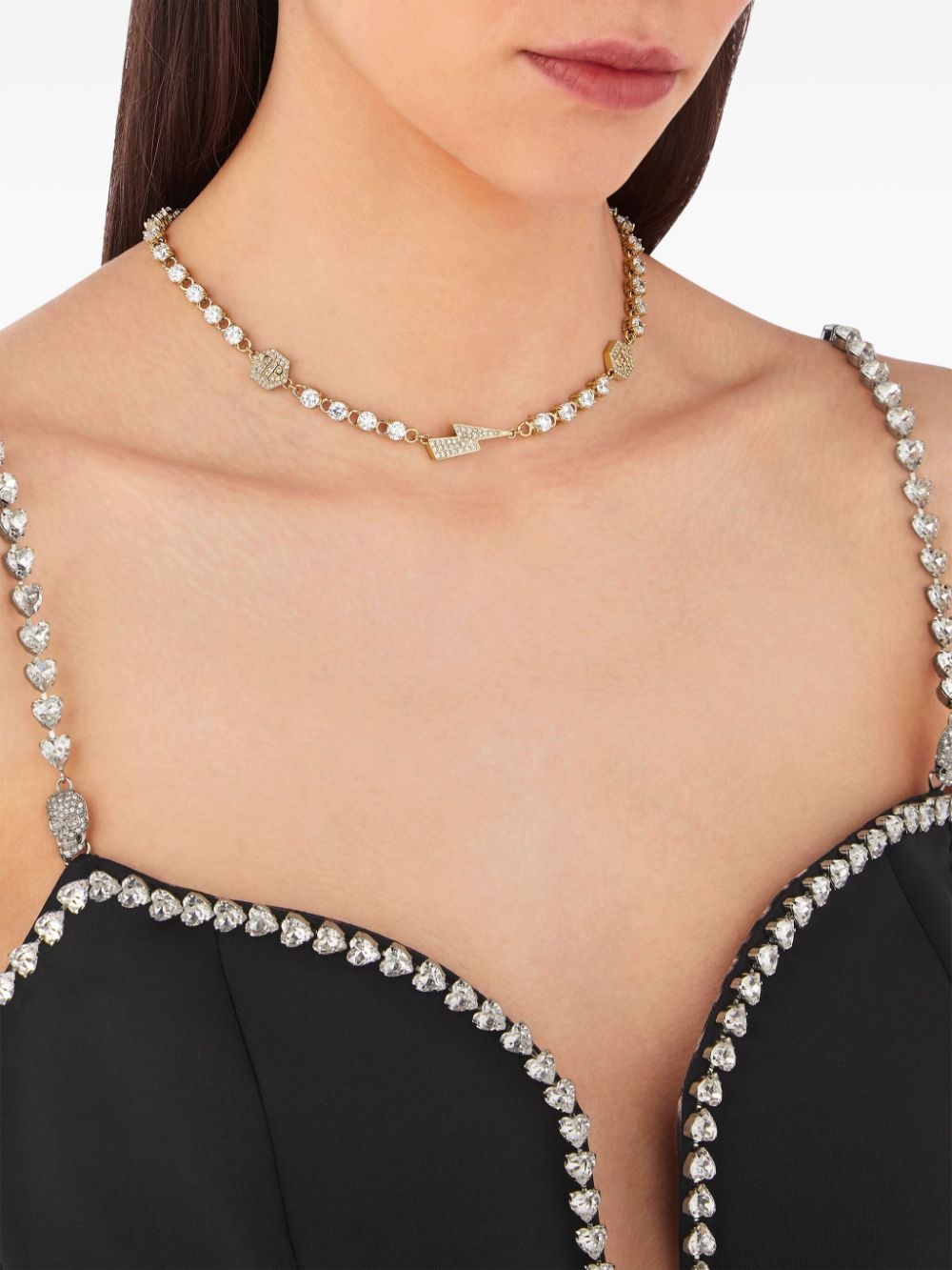 crystal-embellished necklace - 4