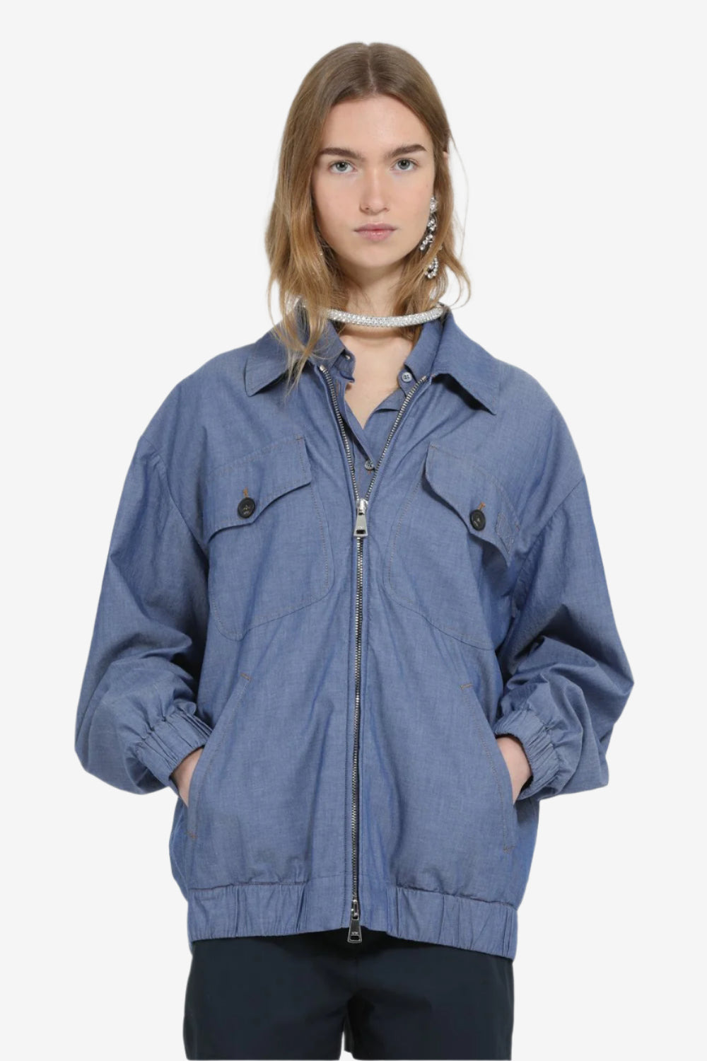 JACKET WITH ZIP AND DOUBLE POCKETS - 4