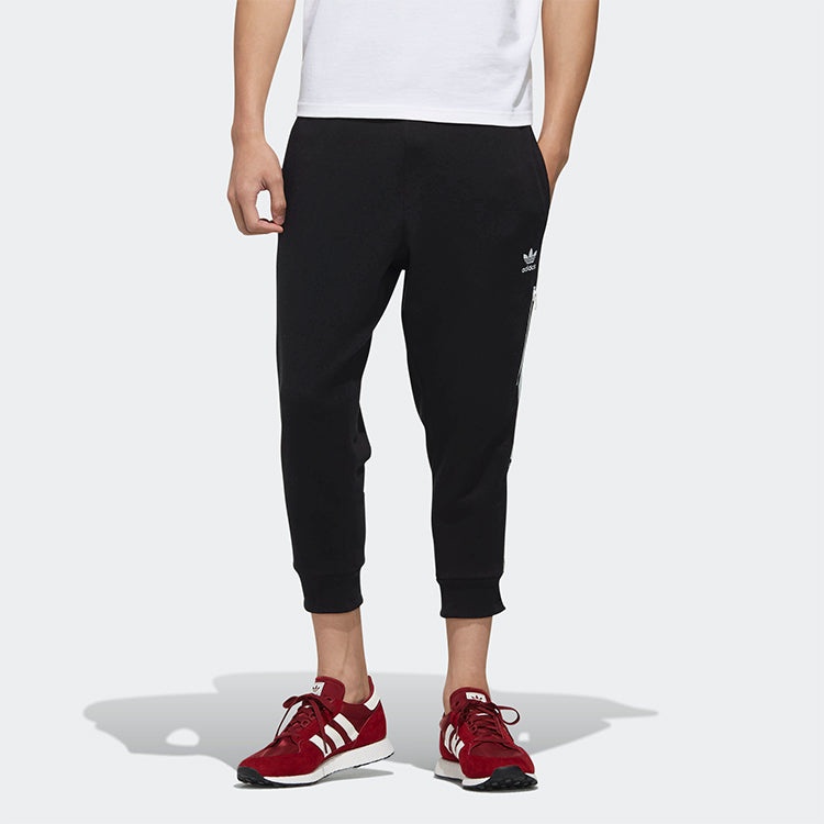 Men's adidas originals logo Sports Pants/Trousers/Joggers Black DX4228 - 3