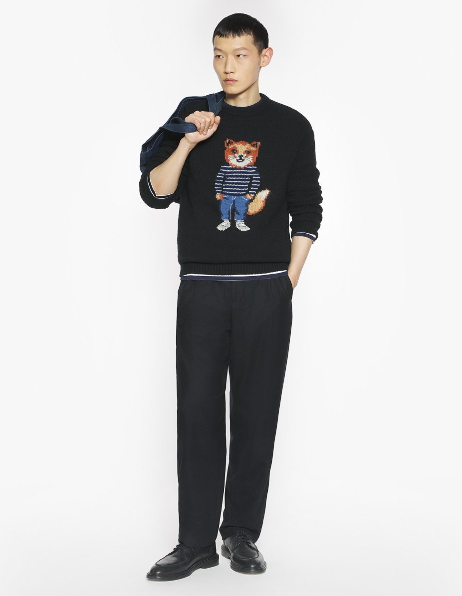 DRESSED FOX INTARSIA WOOL JUMPER - 2