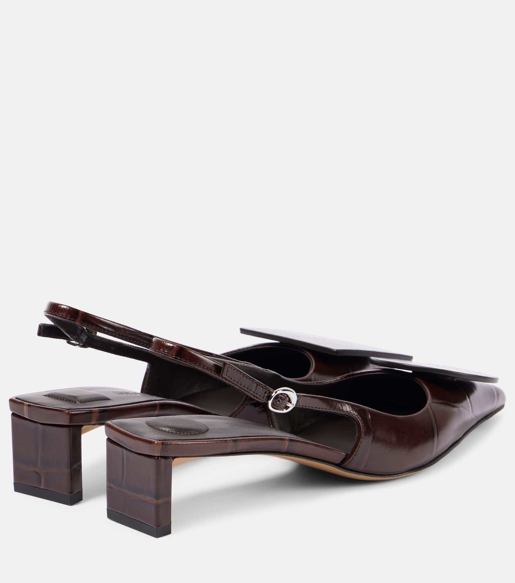 Duelo 40 leather slingback pumps - 2