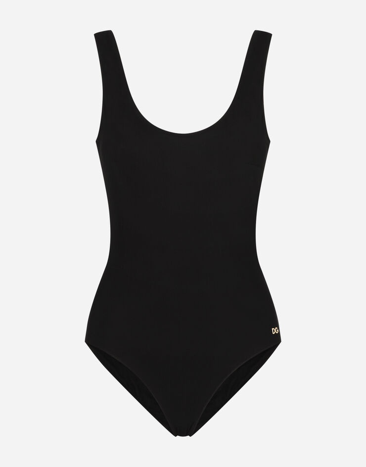 Racer-style one-piece swimsuit - 1