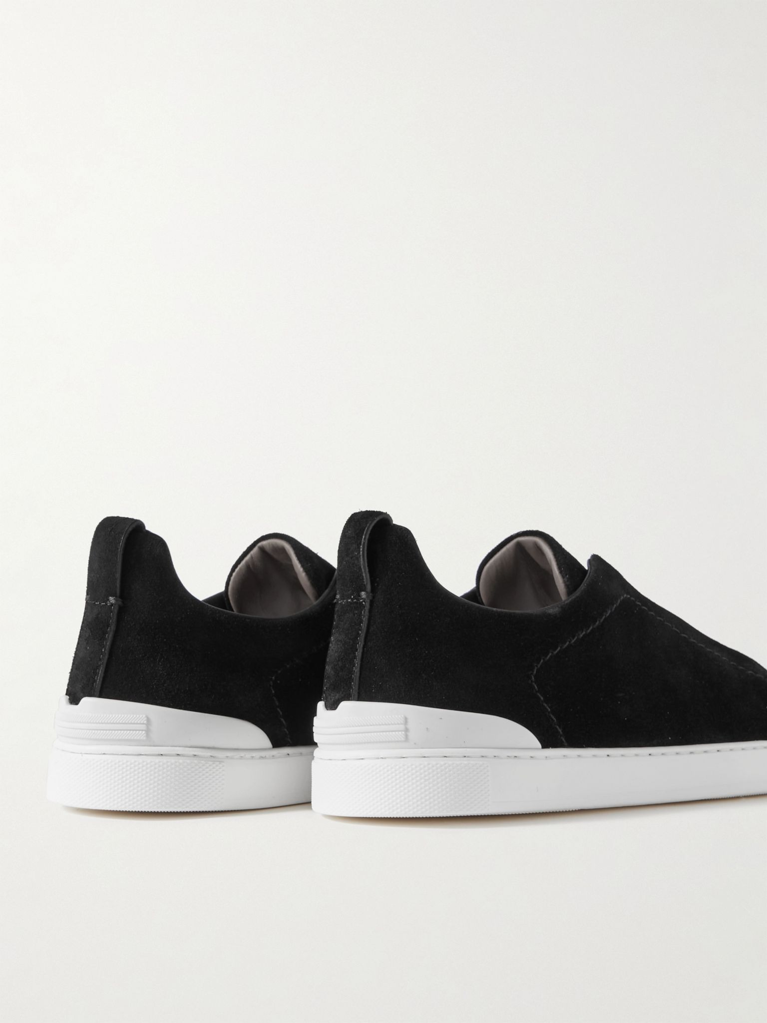 Triple Stitch™ Suede Slip-On Sneakers Black - 5