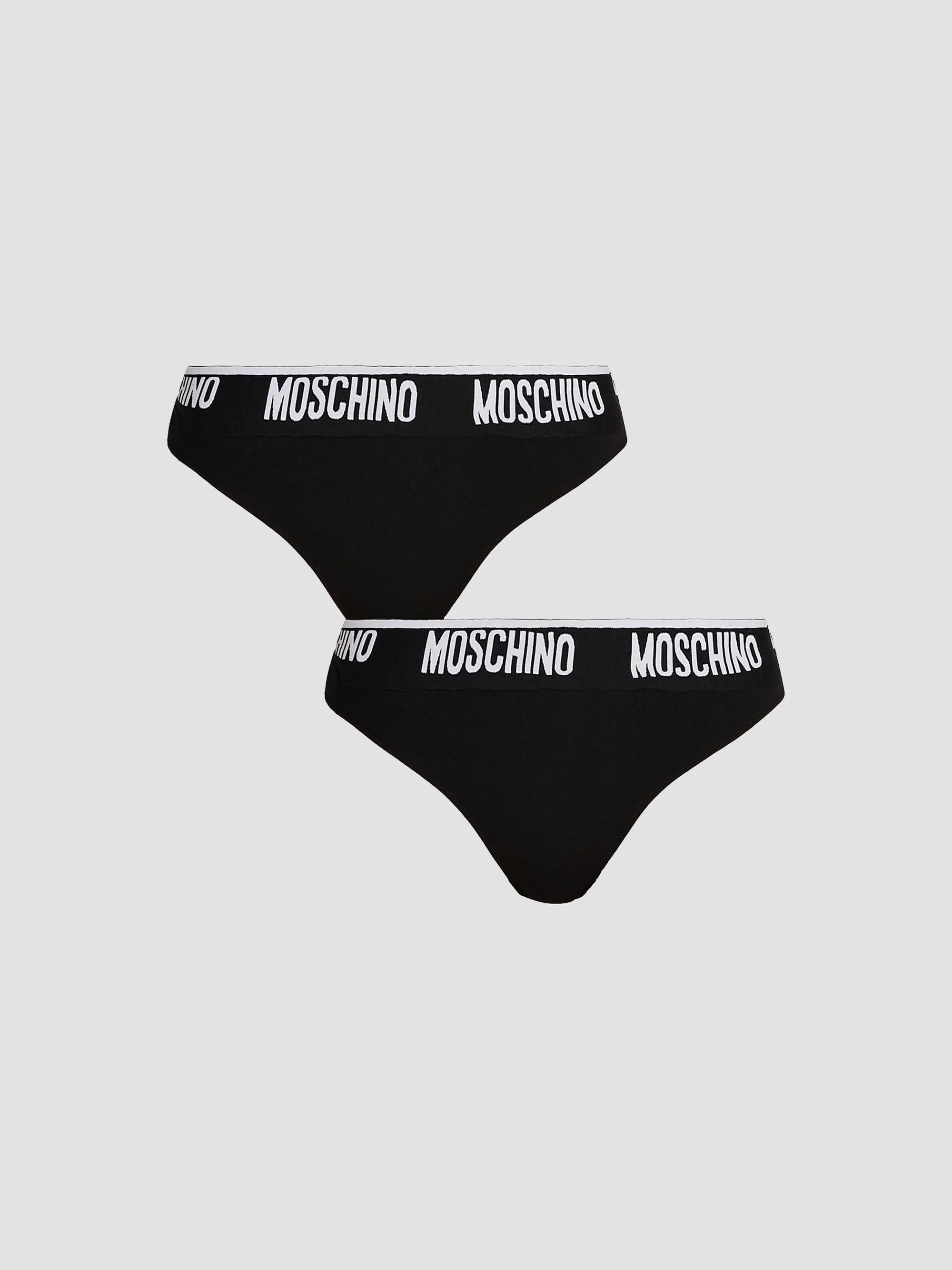 Women's 2-Pack Logo-Waistband Thong - Black - 1