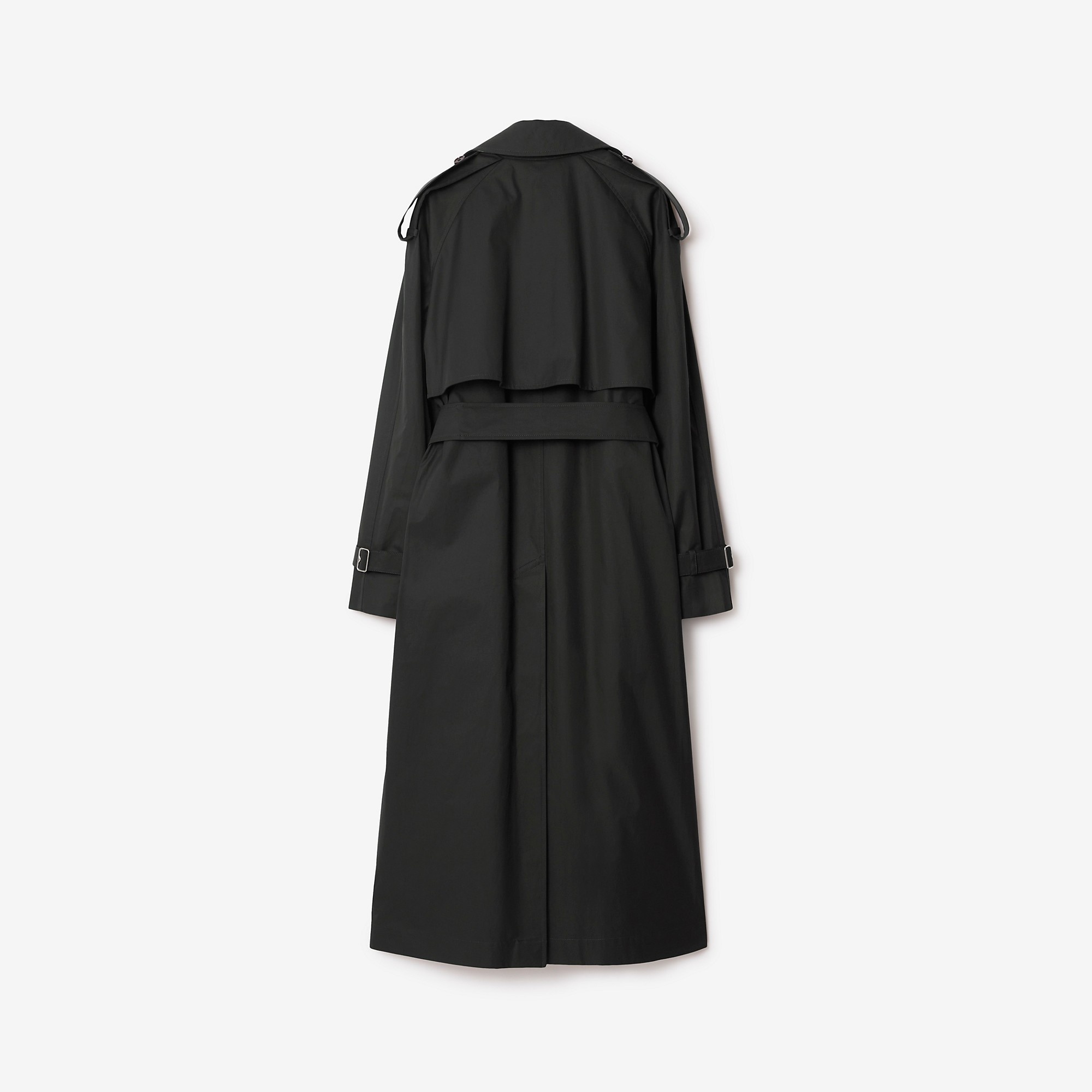 Long Gabardine Trench Coat - 5