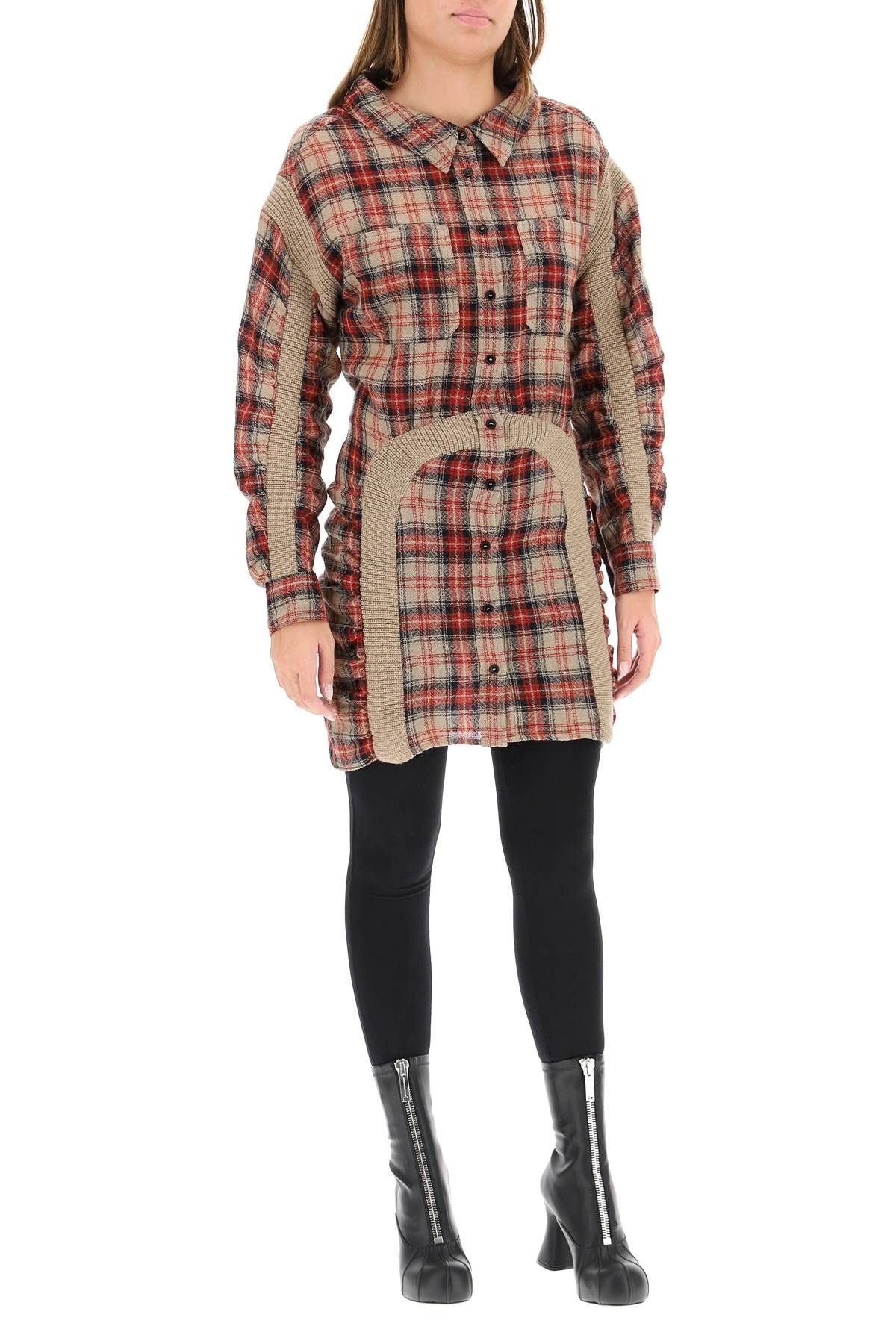 WREN MINI DRESS IN TARTAN WOOL - 2