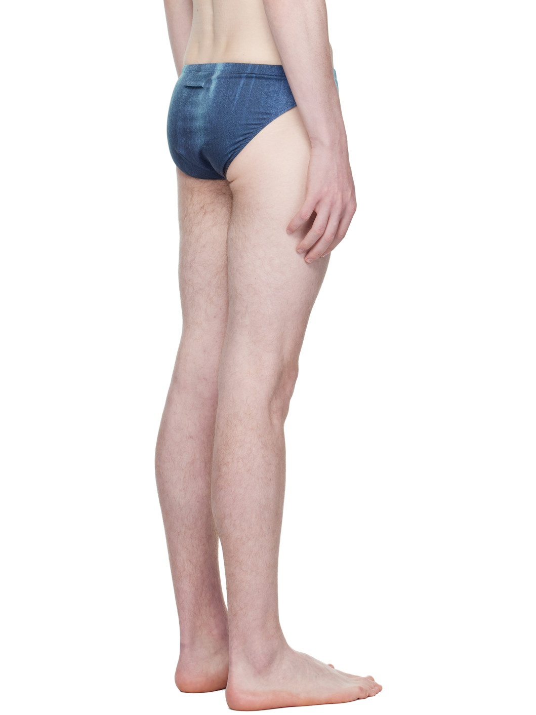 Blue Printed Water Swim Briefs - 3