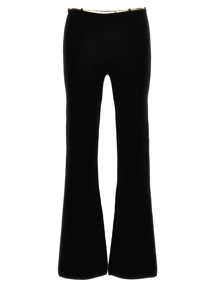 ALEXANDER WANG 'GOLD NAMEPLATE CHAIN' PANTS - 1