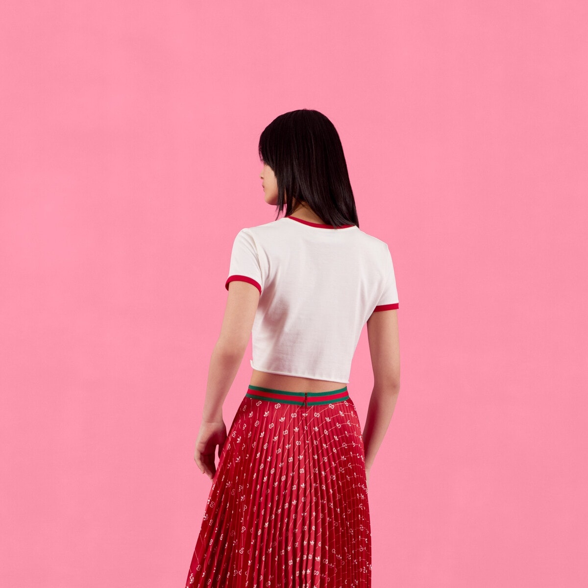 adidas x Gucci cropped T-shirt - 8