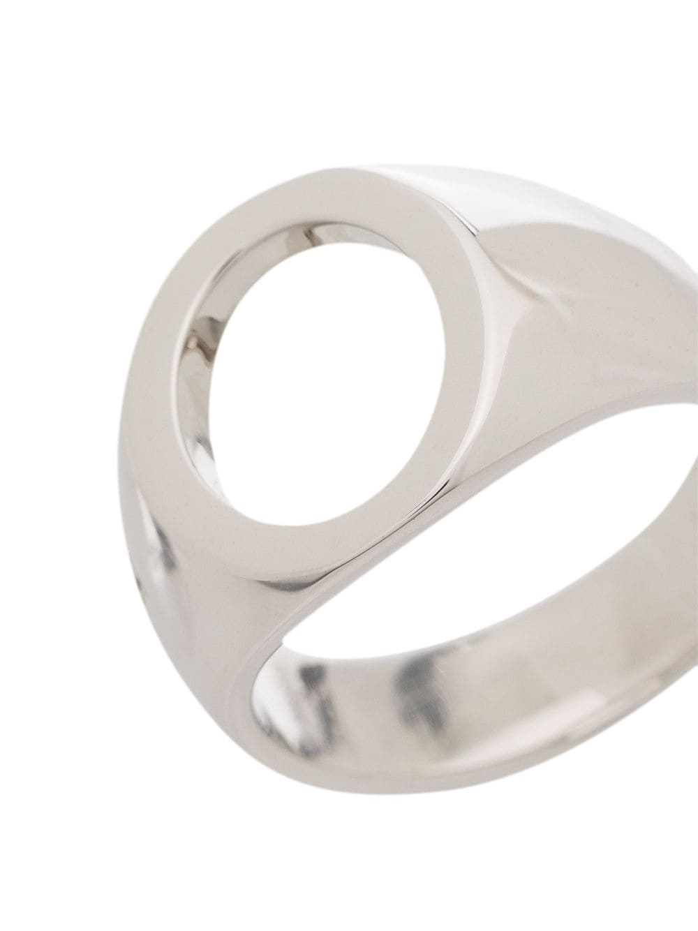 sterling silver oval open ring - 3
