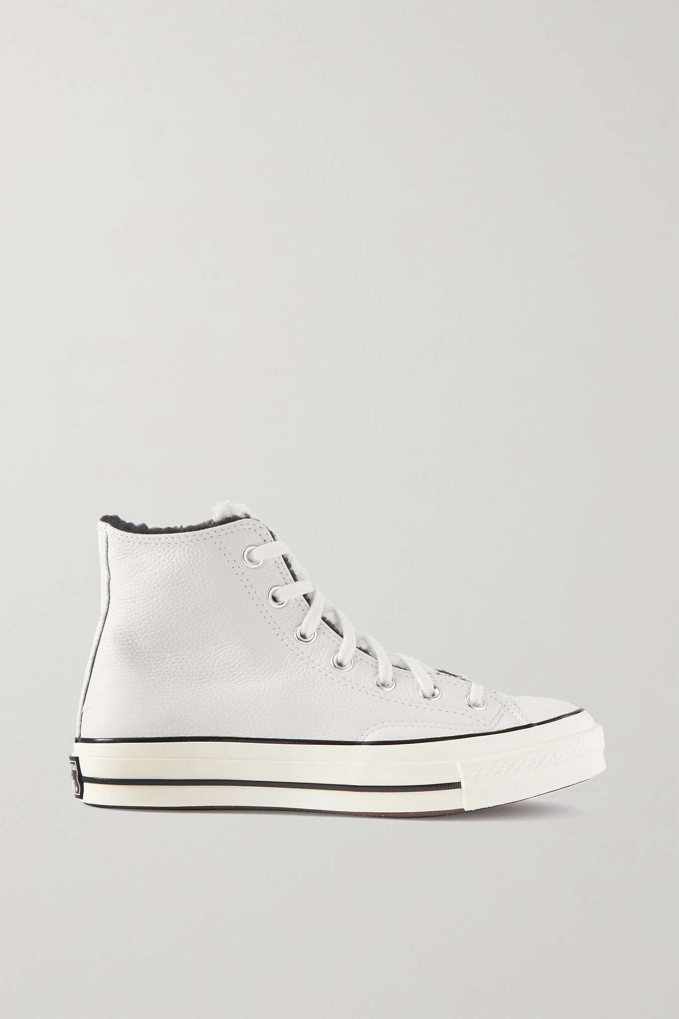 Chuck Taylor All Star 70 fleece-lined textured-leather high-top sneakers - 1