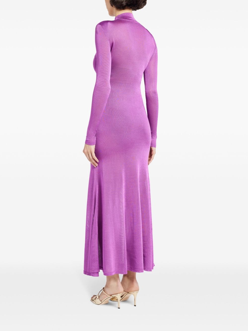 knitted jersey maxi dress - 4