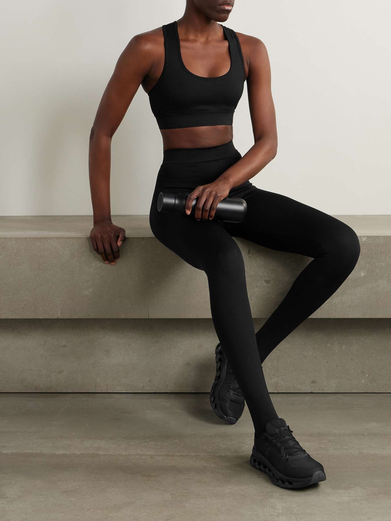 + RHW stretch-jersey sports bra Black - 2