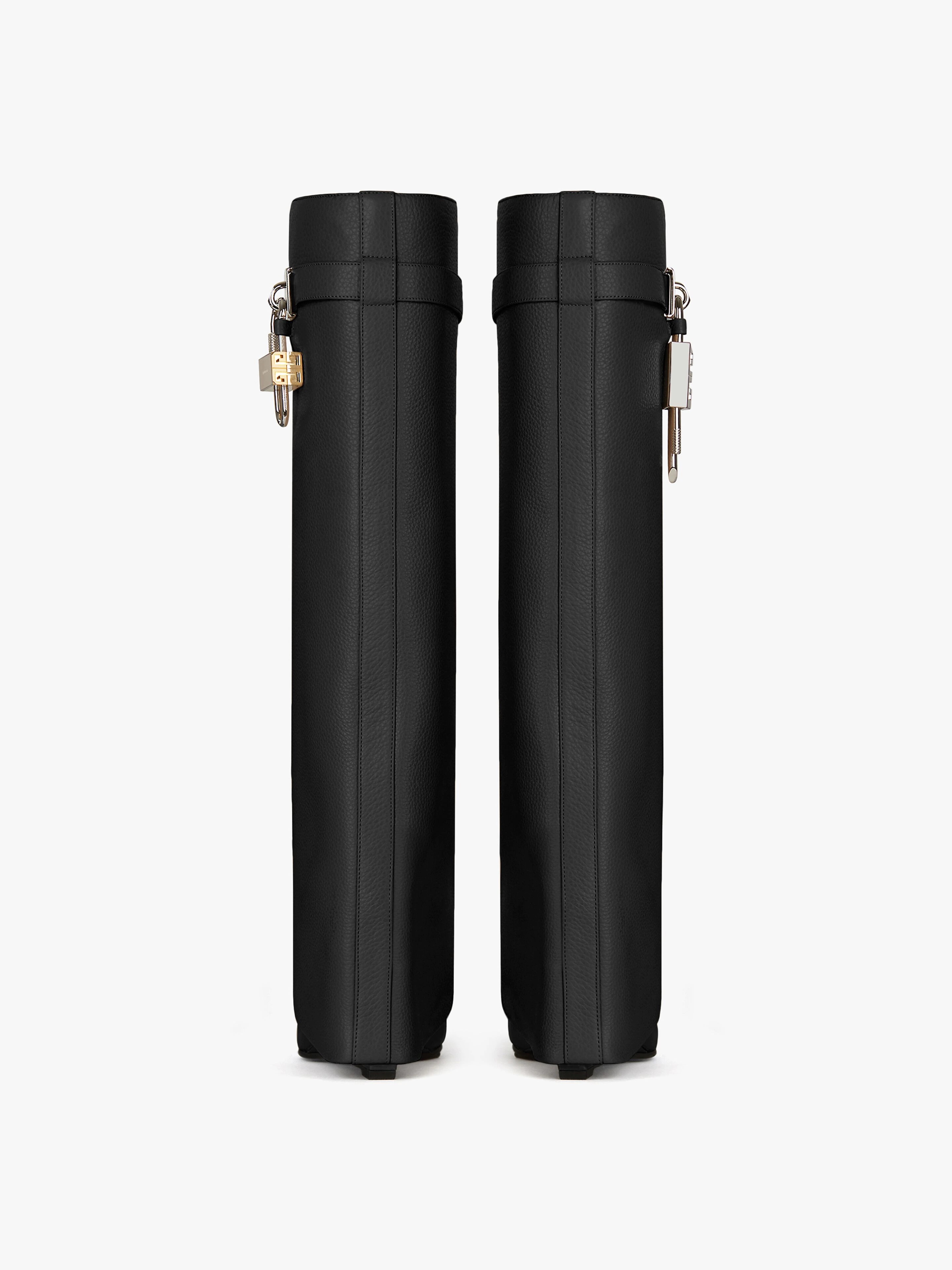 SHARK LOCK PANT BOOTS IN GRAINED LEATHER - 6