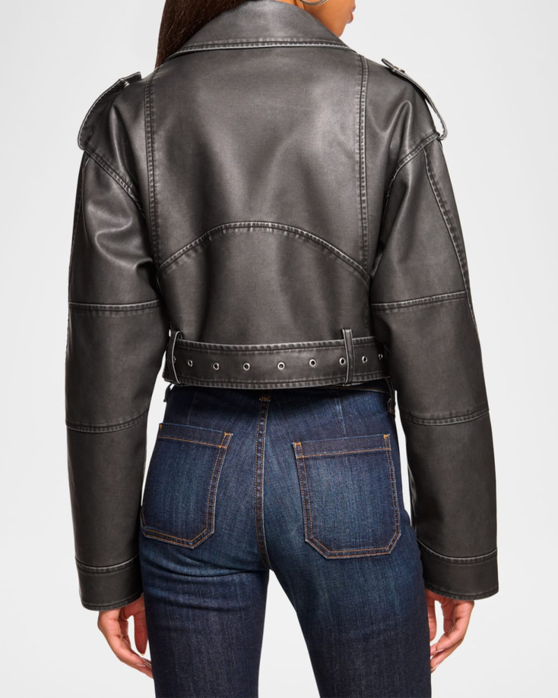 RAMY BROOK Layana Faux Leather Moto Jacket outlook
