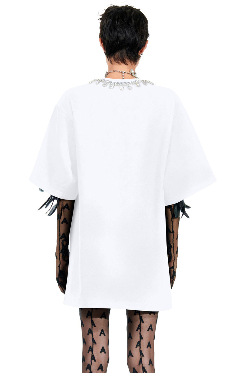 V-NECK CRYSTAL T-SHIRT DRESS 2