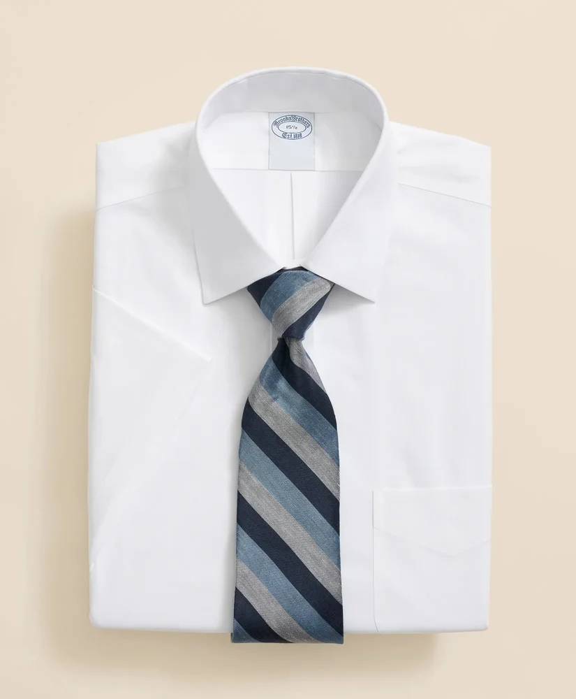 Stretch Supima® Cotton Non-Iron Ainsley Collar, Short-Sleeve Dress Shirt - 1