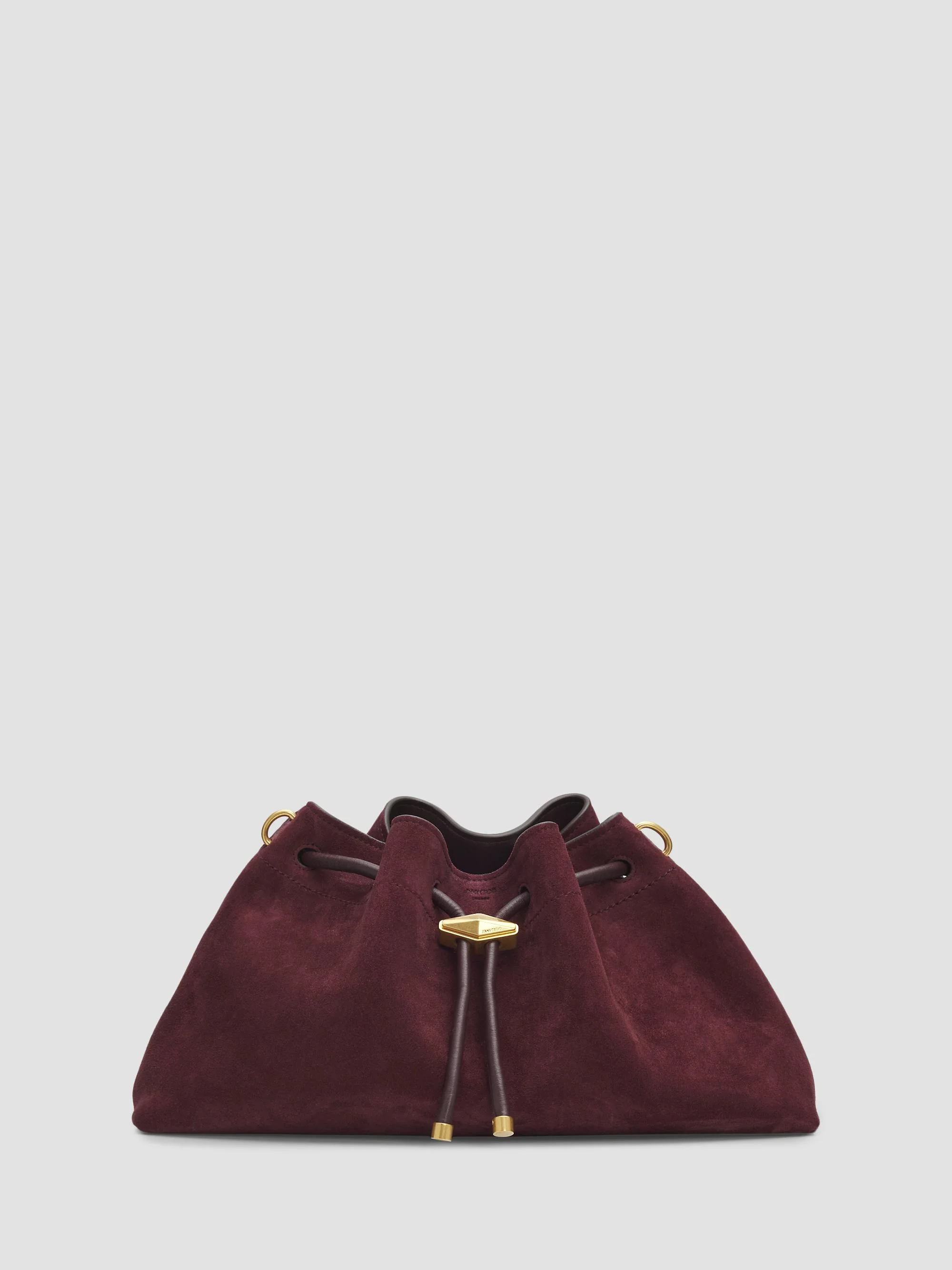 Women's Bon Bon Suede Shoulder Bag - Deep Merlot Gold - 1