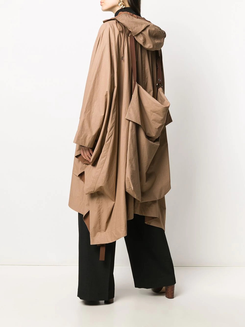 asymmetric-hem coat - 6