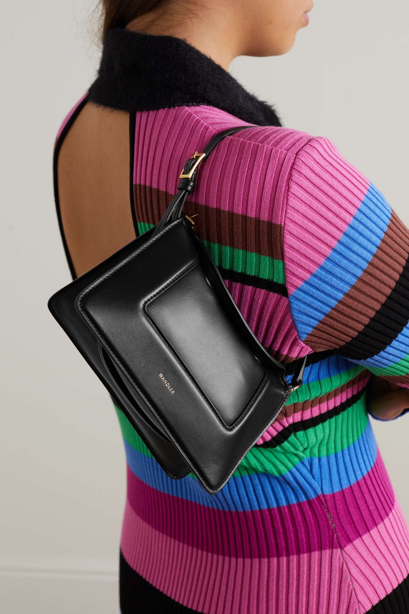 WANDLER + NET SUSTAIN Penelope micro leather shoulder bag outlook