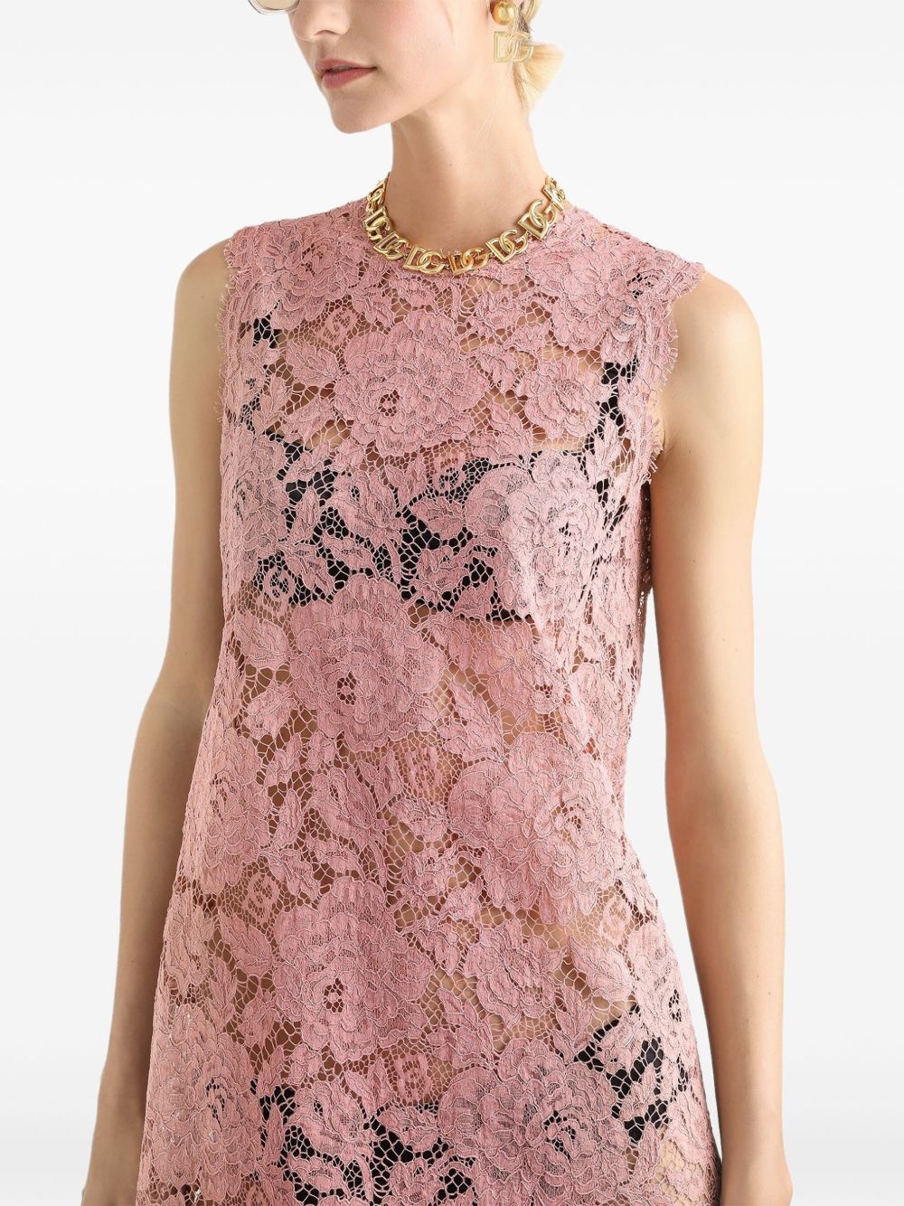 laced mini dress - 4