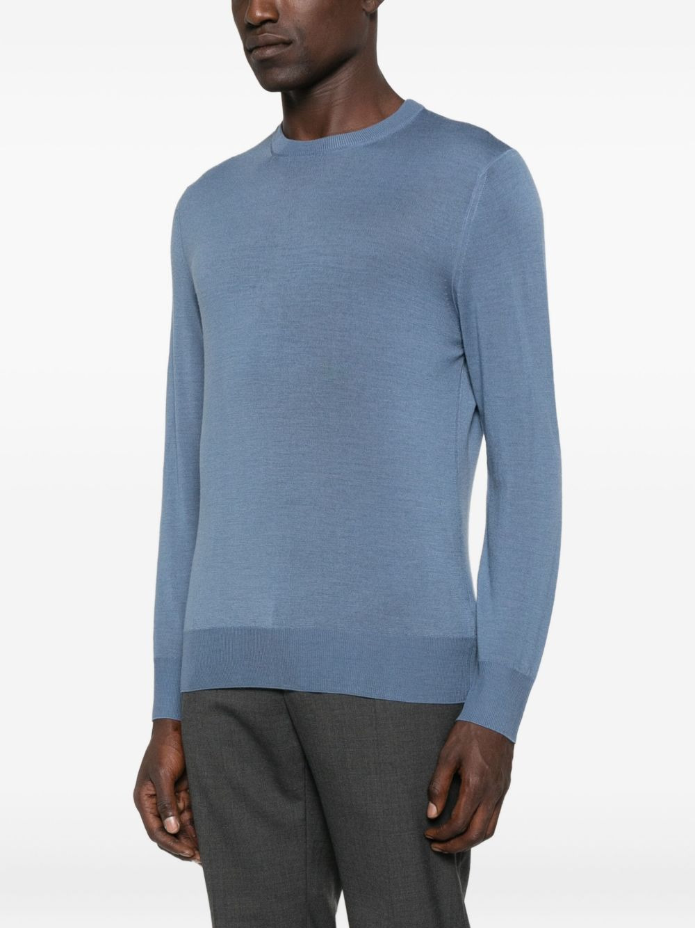 round-neck wool T-shirt - 3