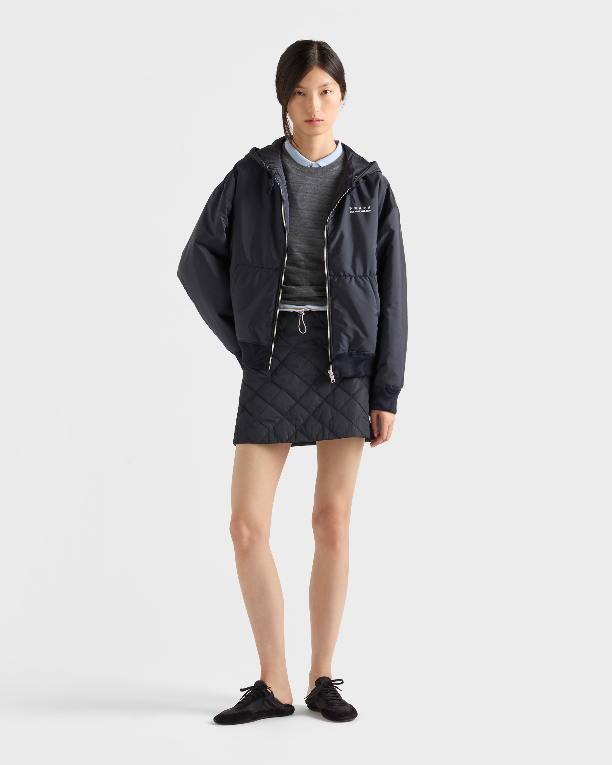 Lightweight, quilted Re-Nylon miniskirt - 2