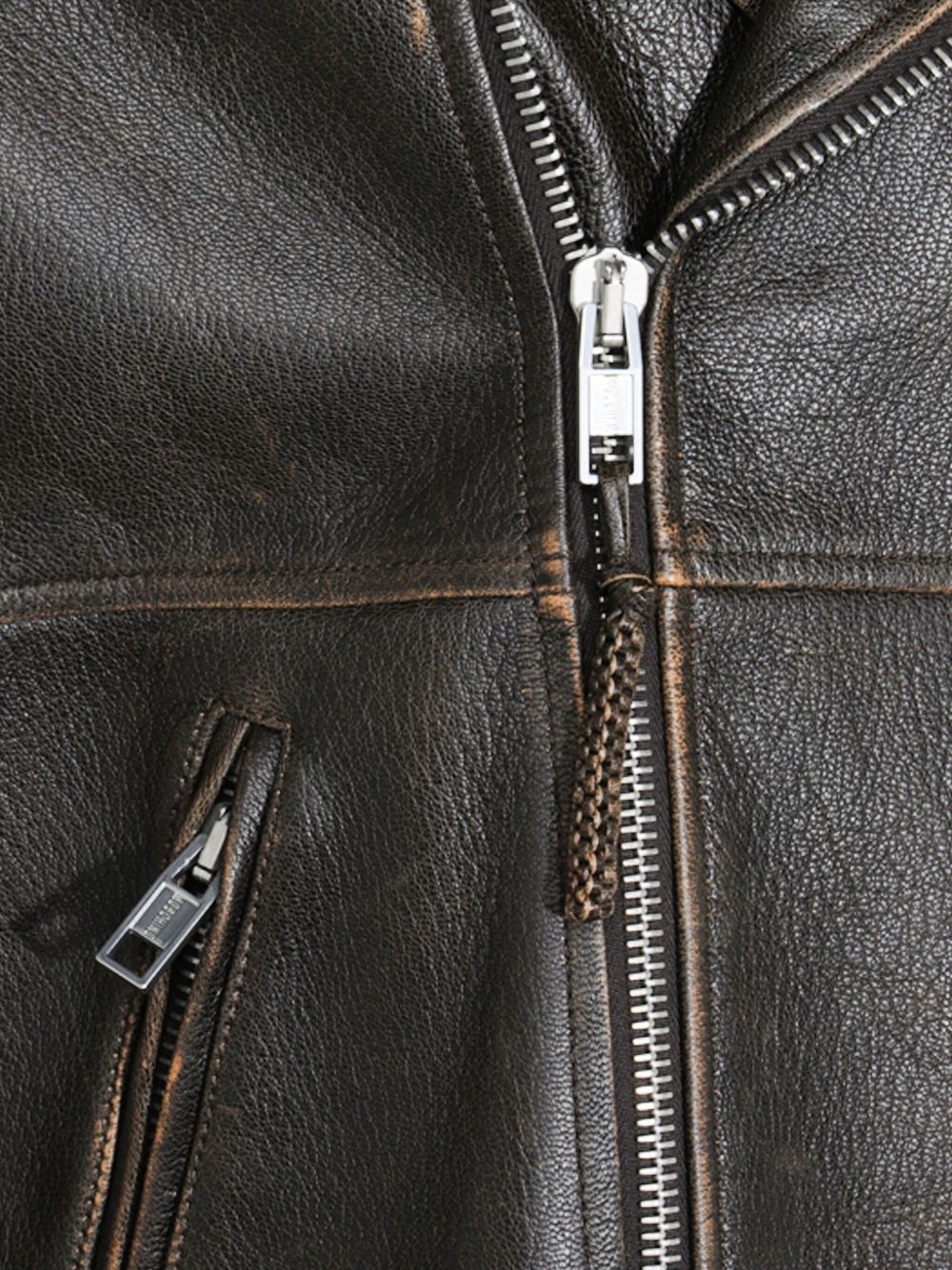smiley-face studded leather jacket - 4