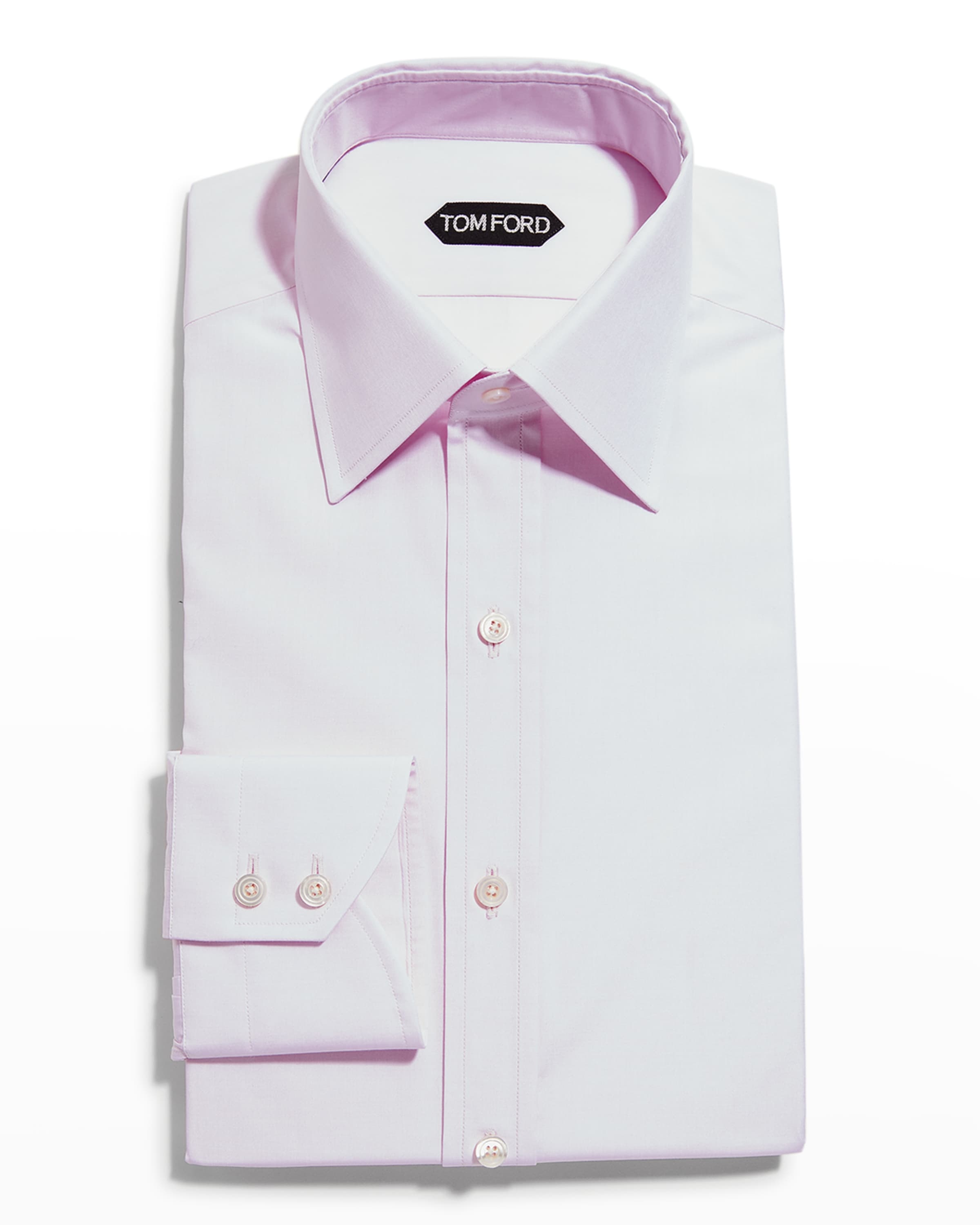 Men's Solid Point Collar Dress Shirt - 2