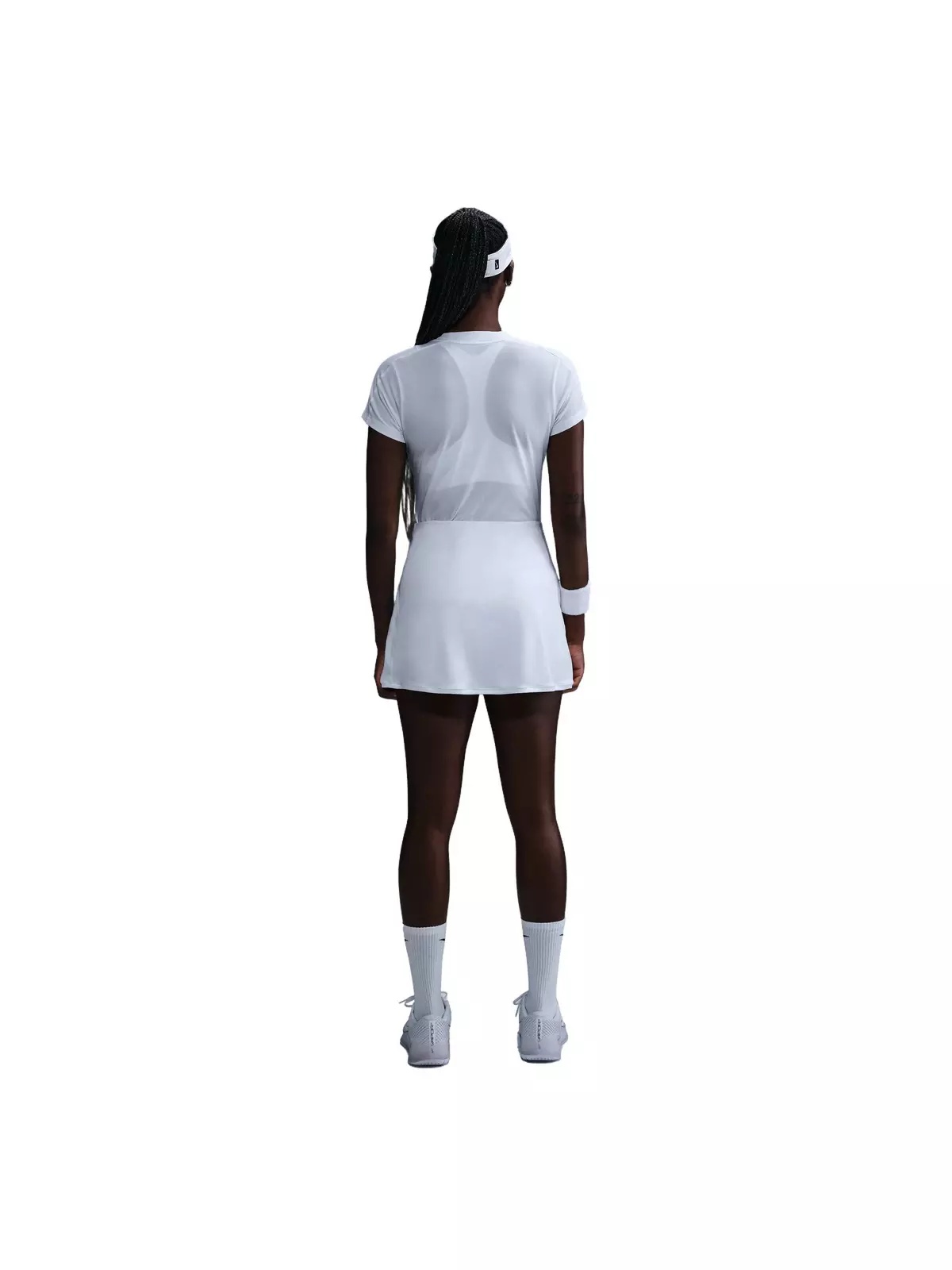 Women's Dri-FIT Victory Mid-Rise Straight Tennis Skirt -White - 4