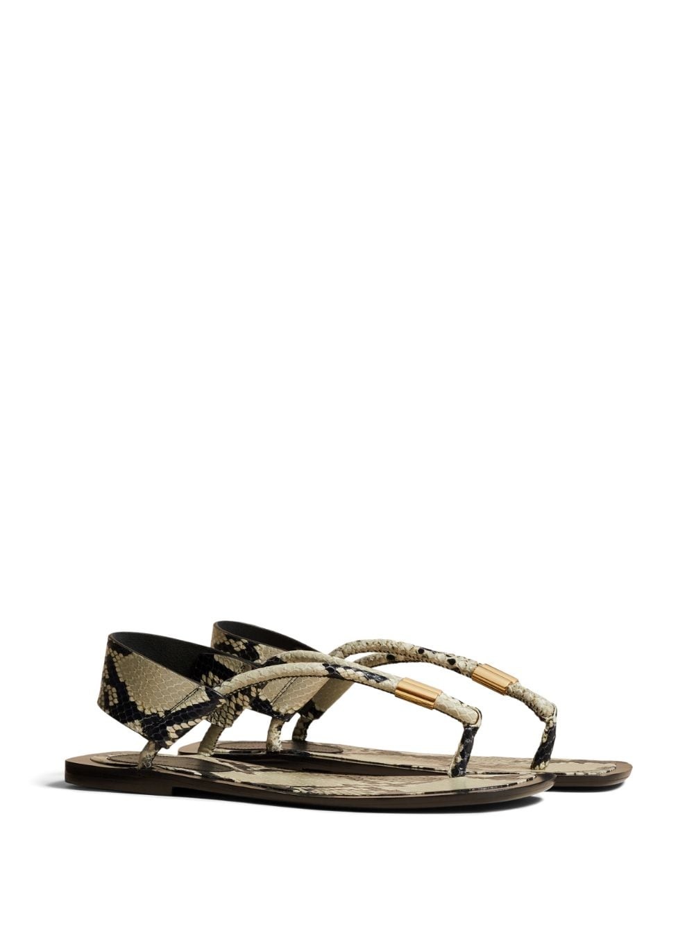 Devoe snakeskin-print flat sandals - 2