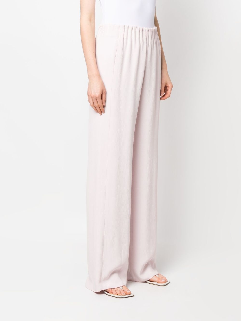 gathered wide-leg trousers - 3