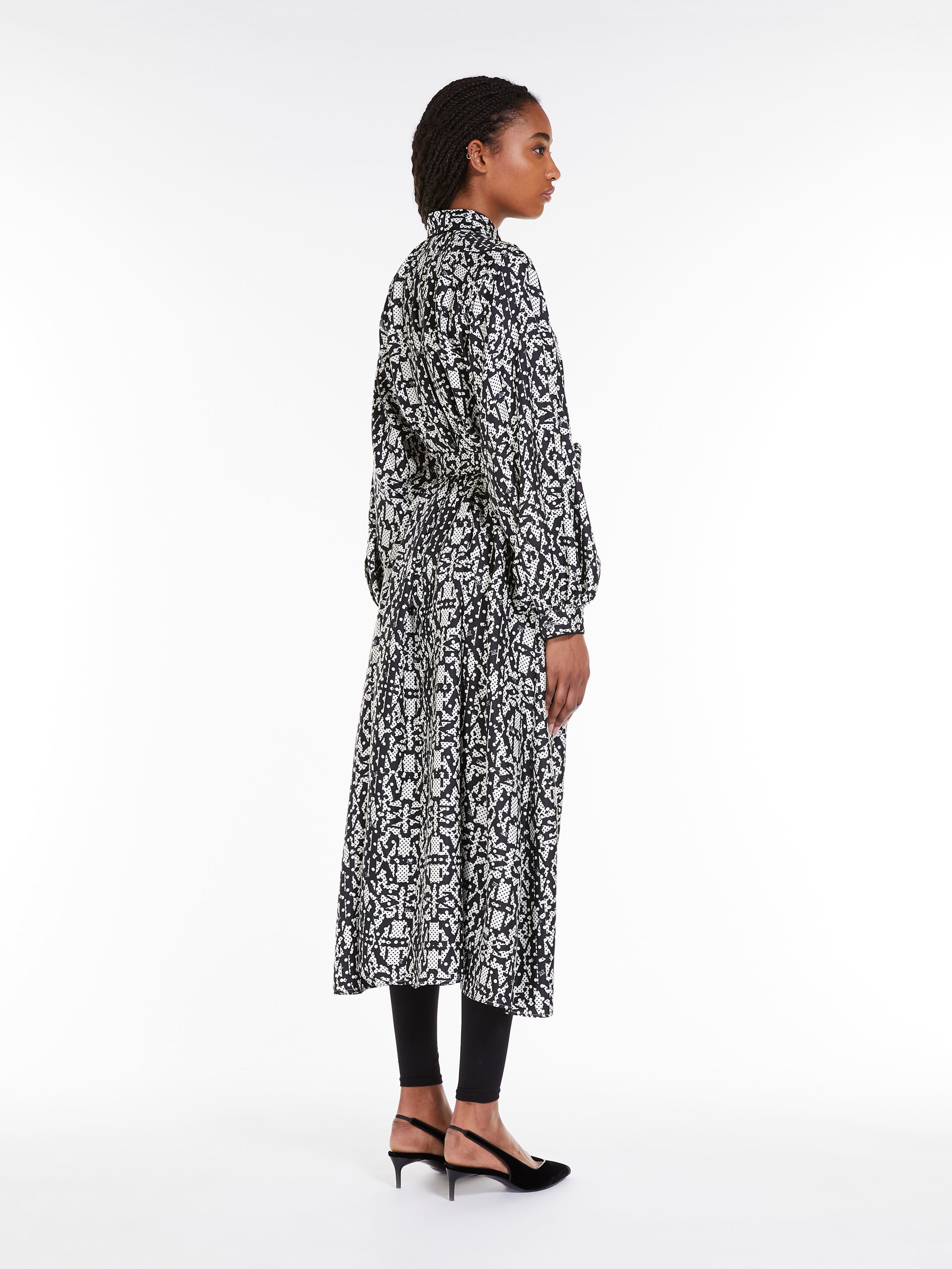 ALPE Printed silk shirt dress - 4