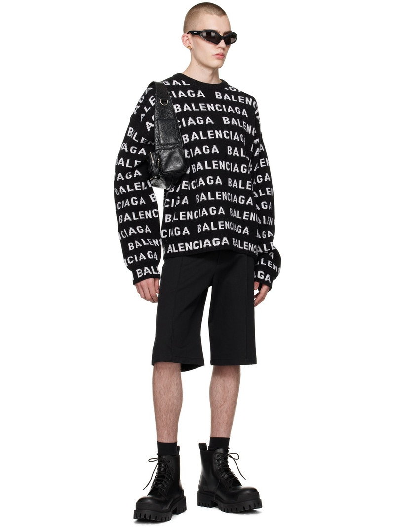 BALENCIAGA Black Jacquard Sweater outlook