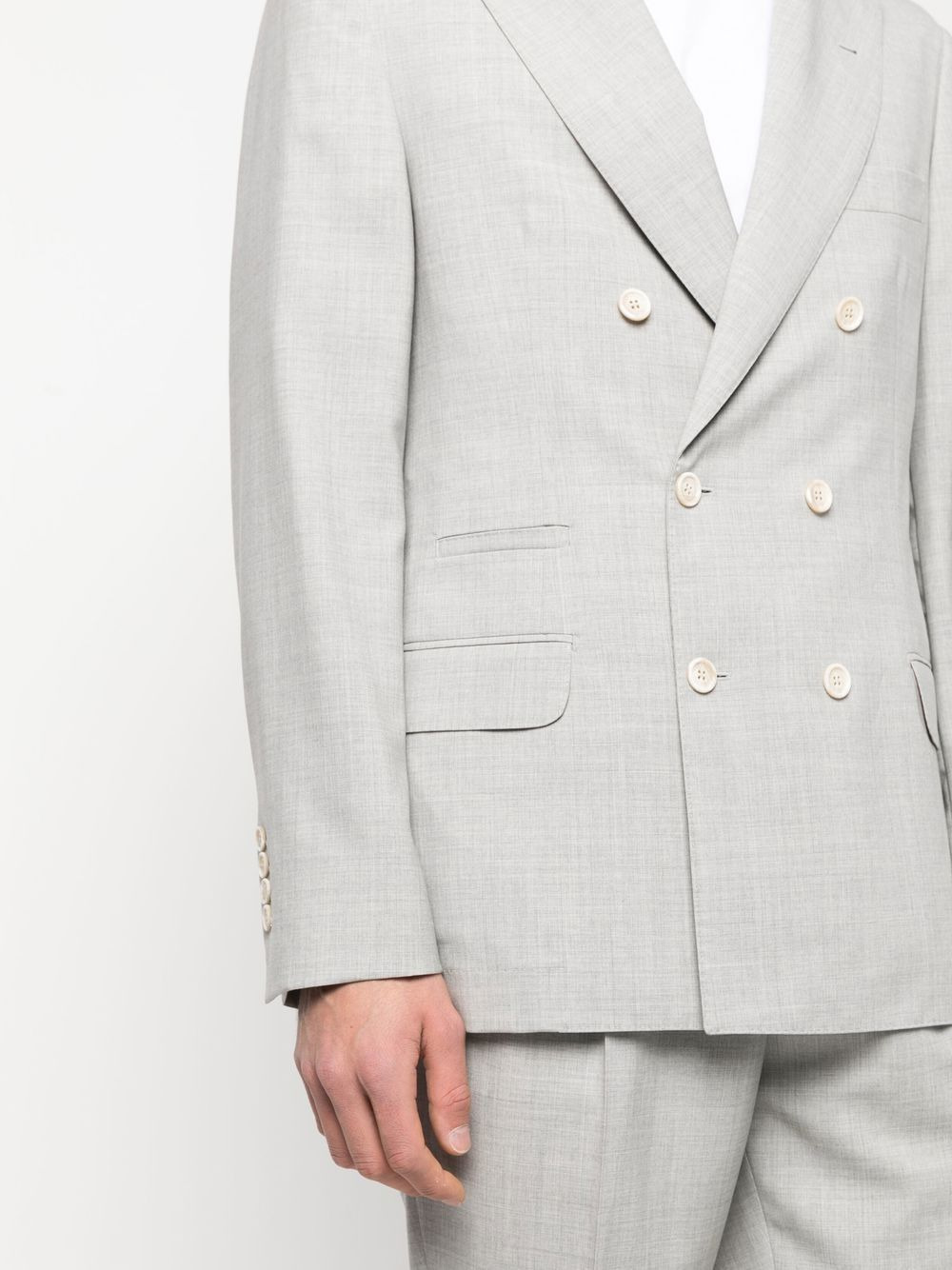 double-breasted two-piece suit - 5