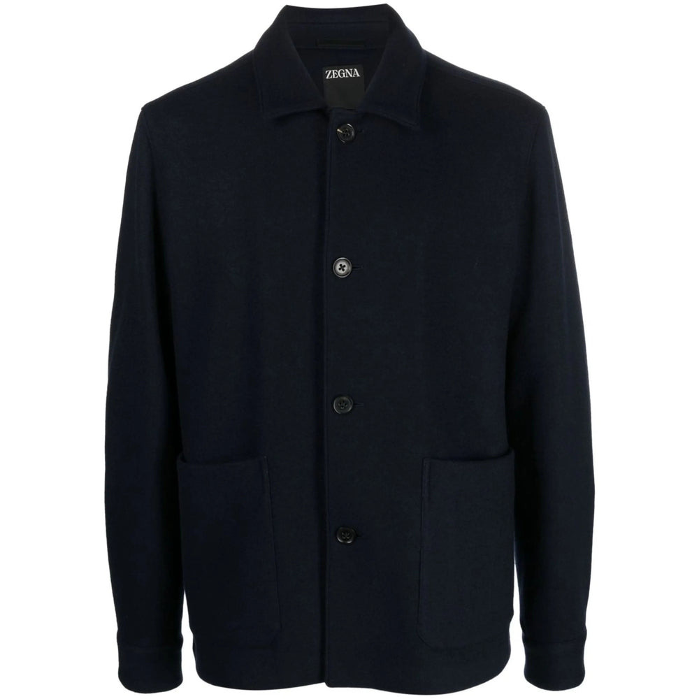 Zegna Blue Jackets - Shirt Jackets Men - 1