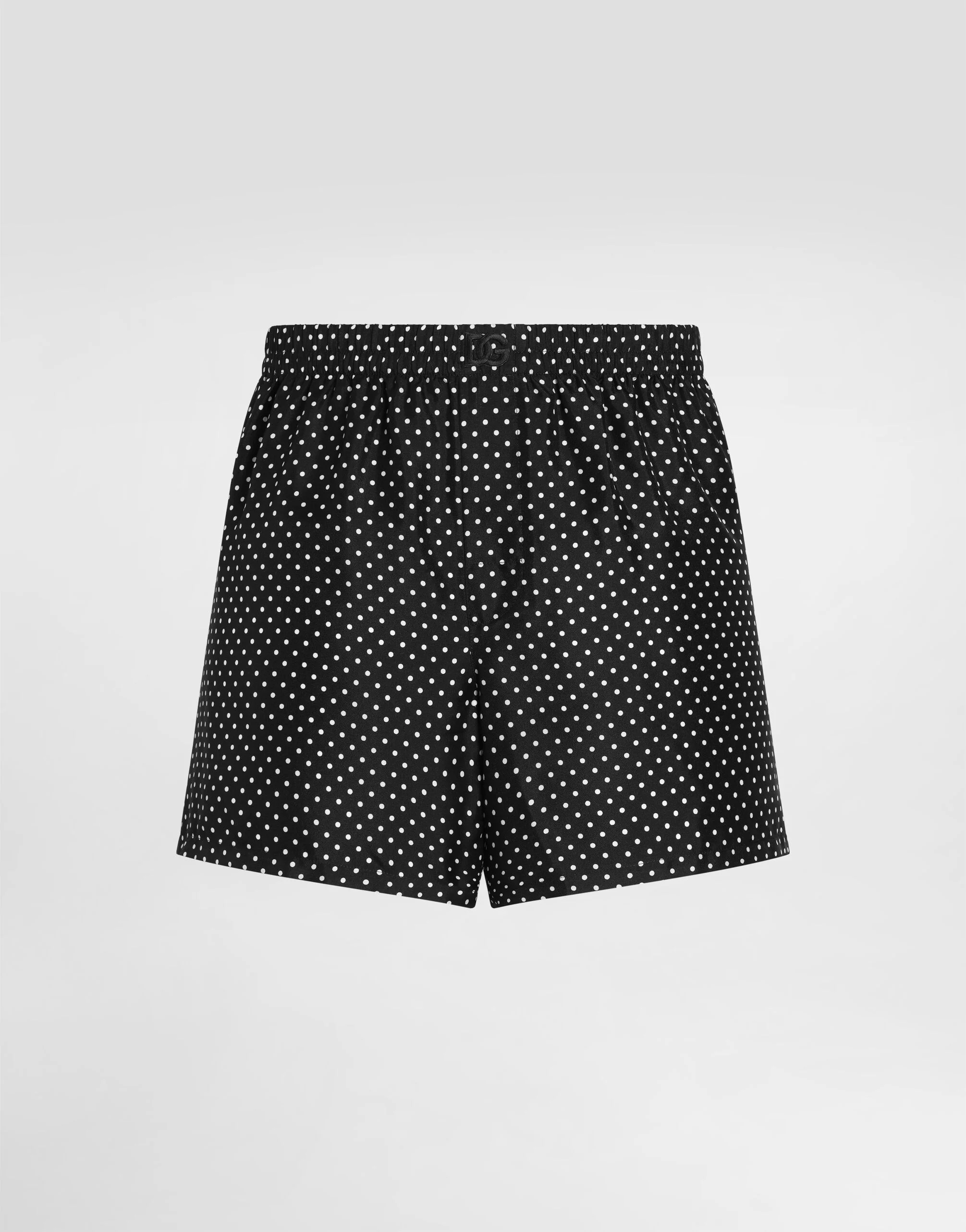 Polka dot-print silk twill boxer shorts - 1