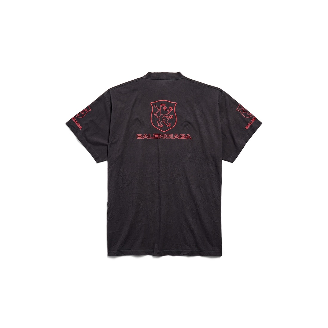 Men's Lion Club T-shirt Oversized in Black/red - 6