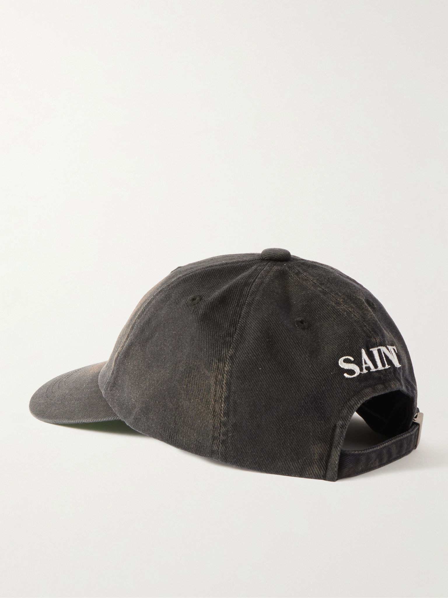 Embroidered Cotton-Twill Baseball Cap Black - 3