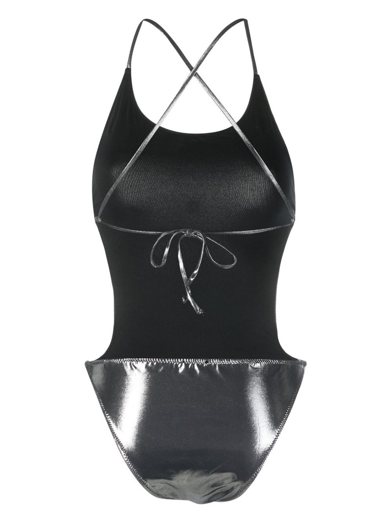 GANNI open-back one-piece swimsuit outlook
