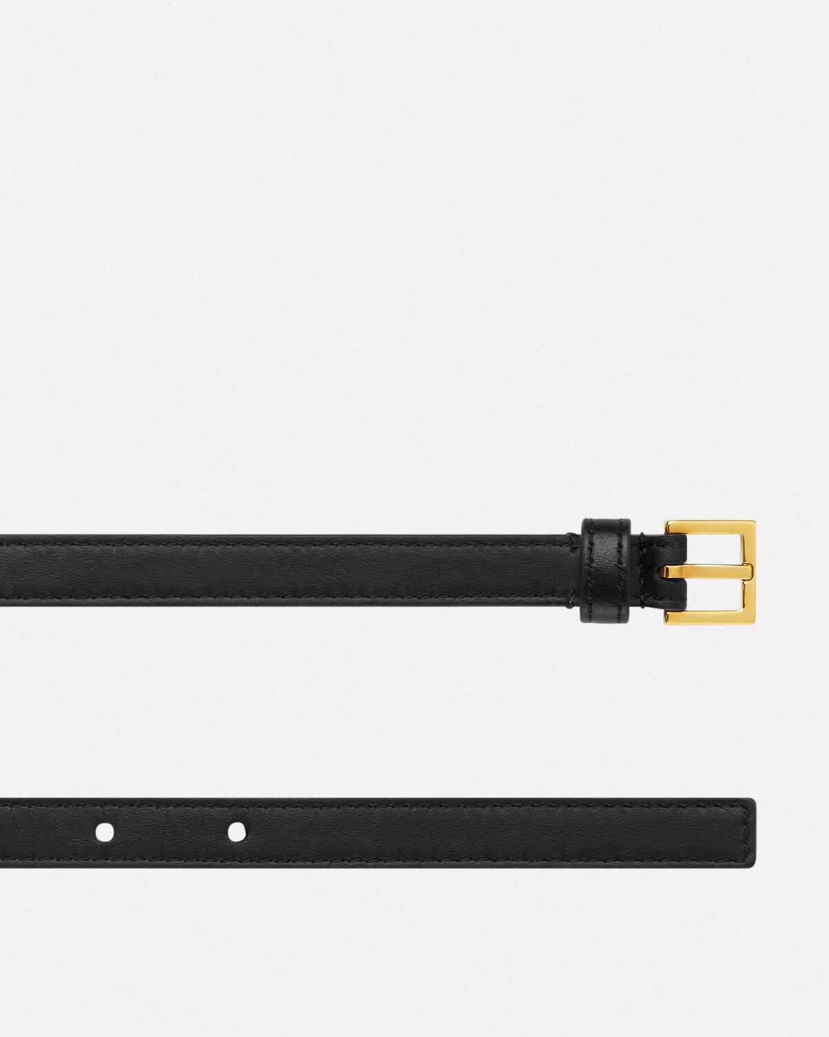Versace Logo Leather Belt 0.6" - 2