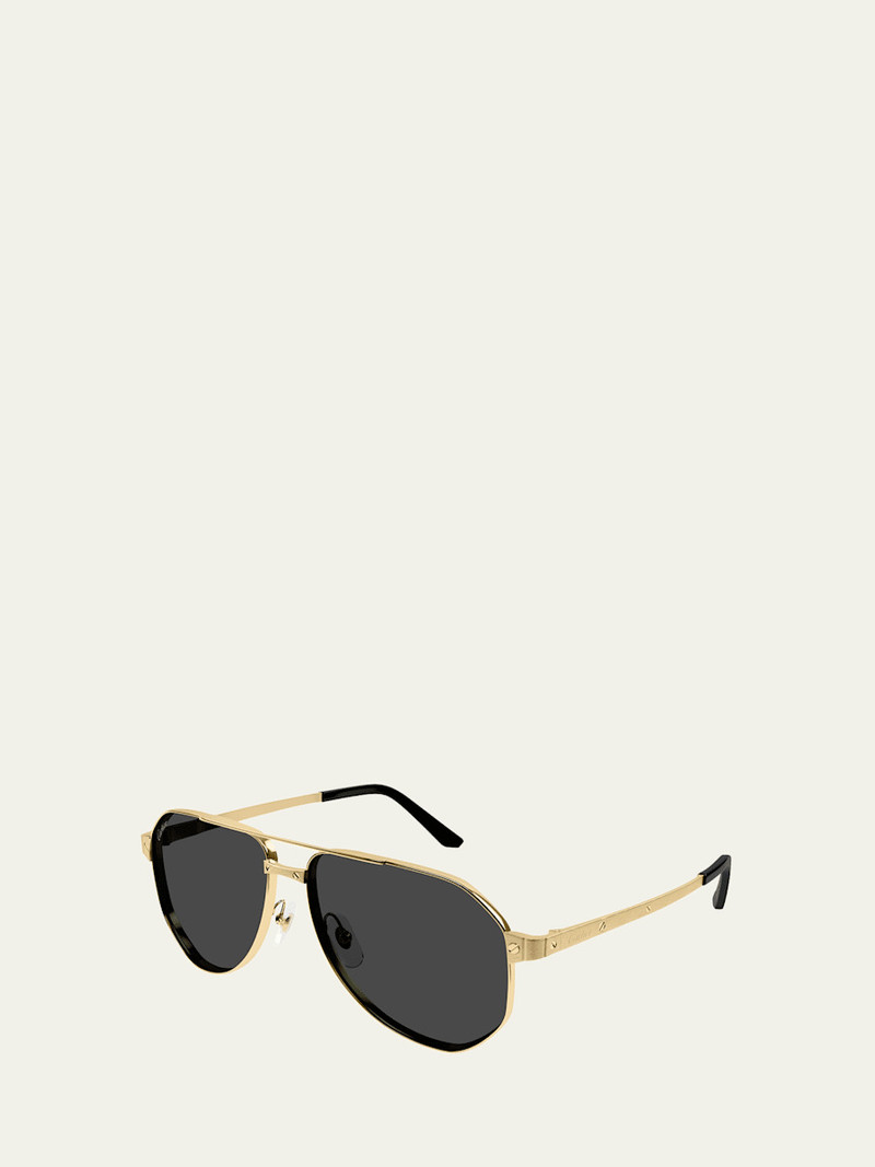 Cartier Men's CT0461SM Metal Aviator Sunglasses outlook