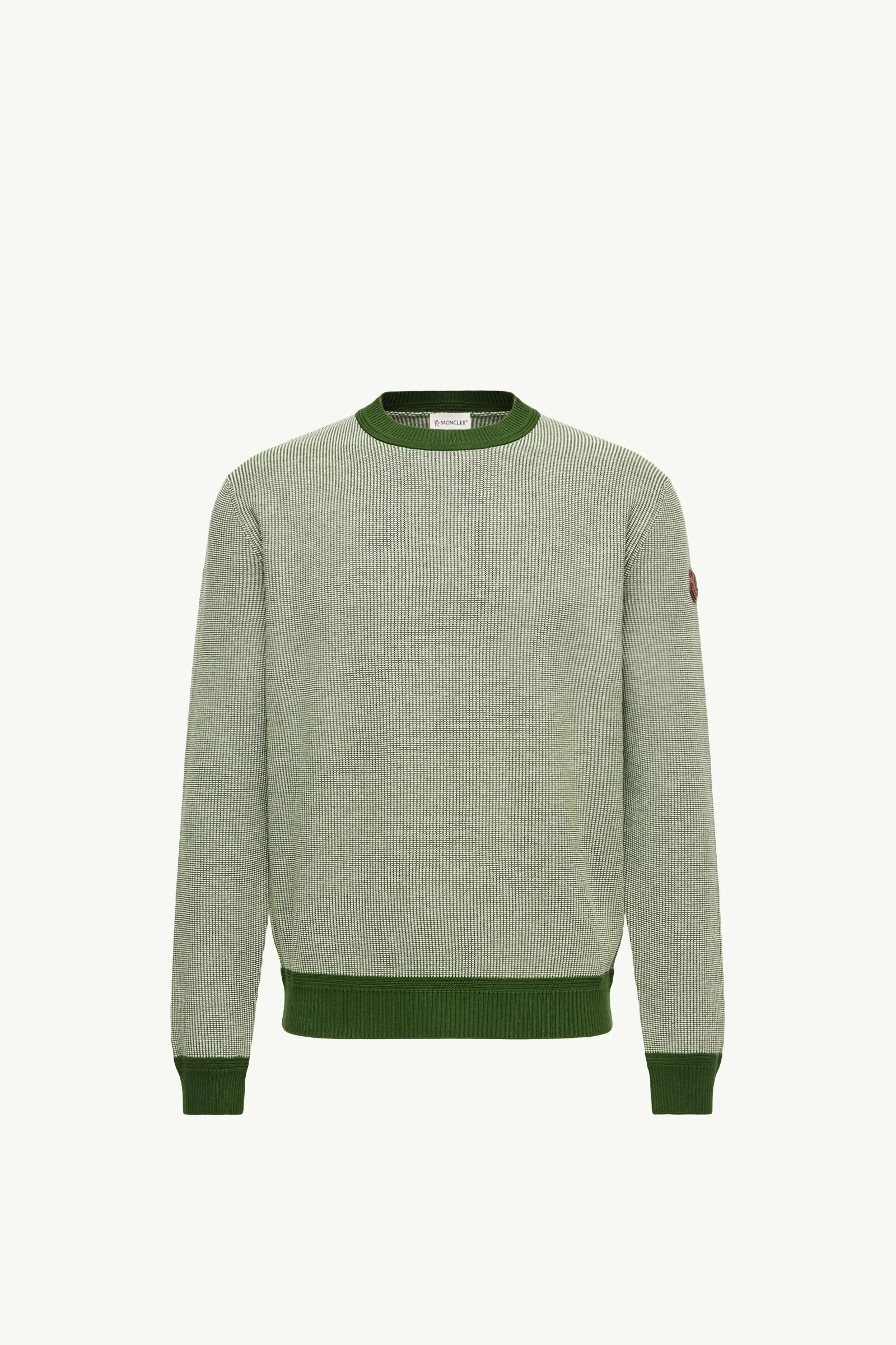 Leather Logo Cotton Sweater - 1