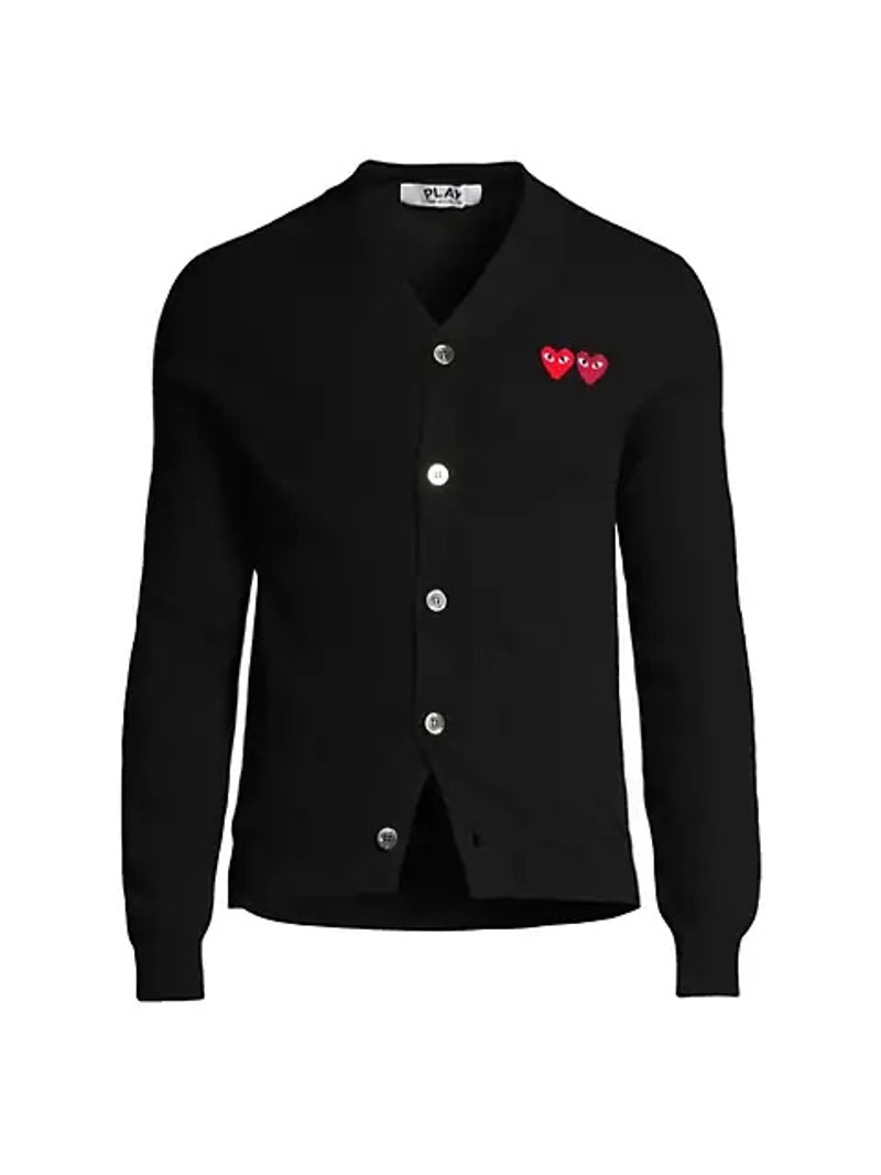 Dual Signature Logo Patch Wool Cardigan - 1